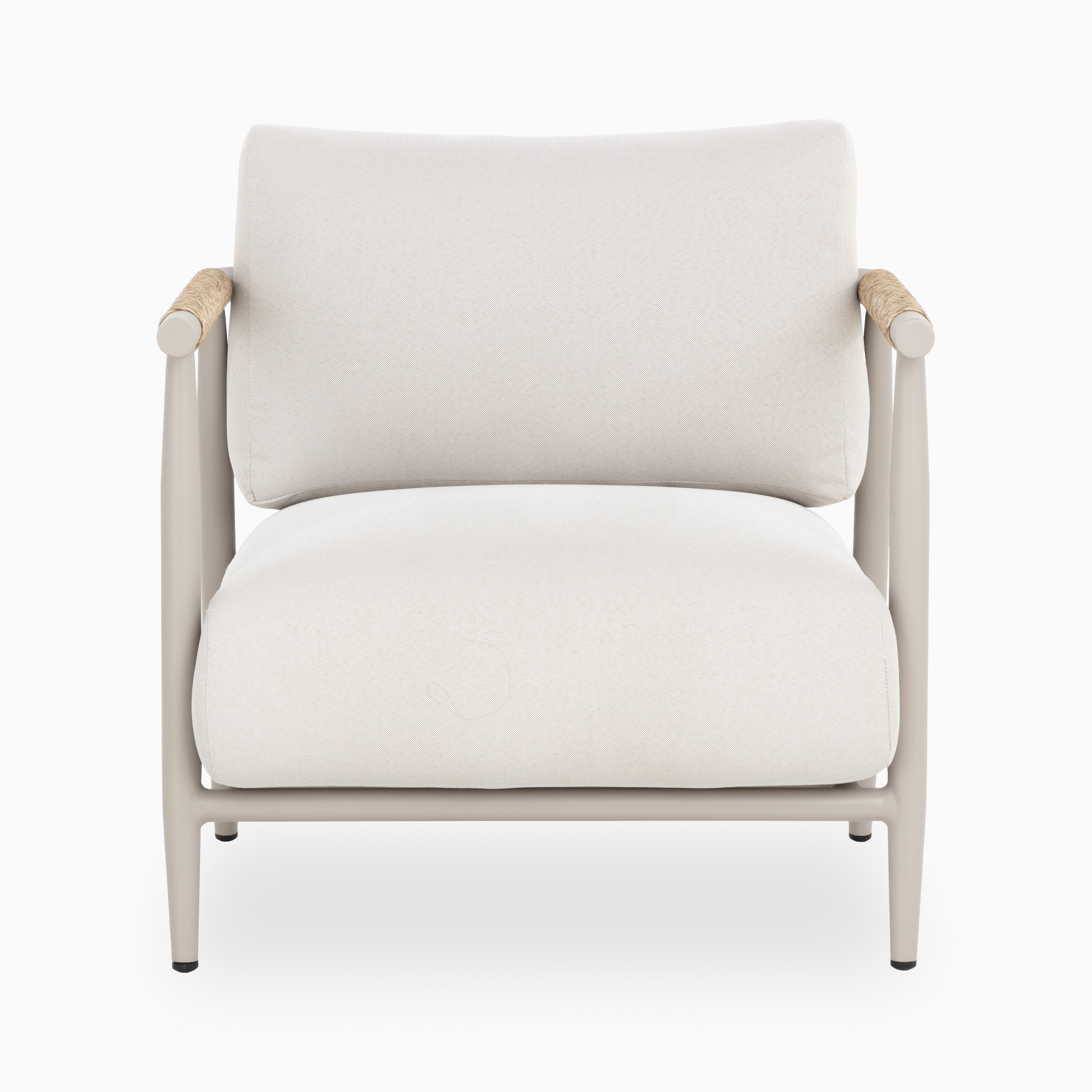 Sorel Outdoor Lounge Chair in Greige/Cream