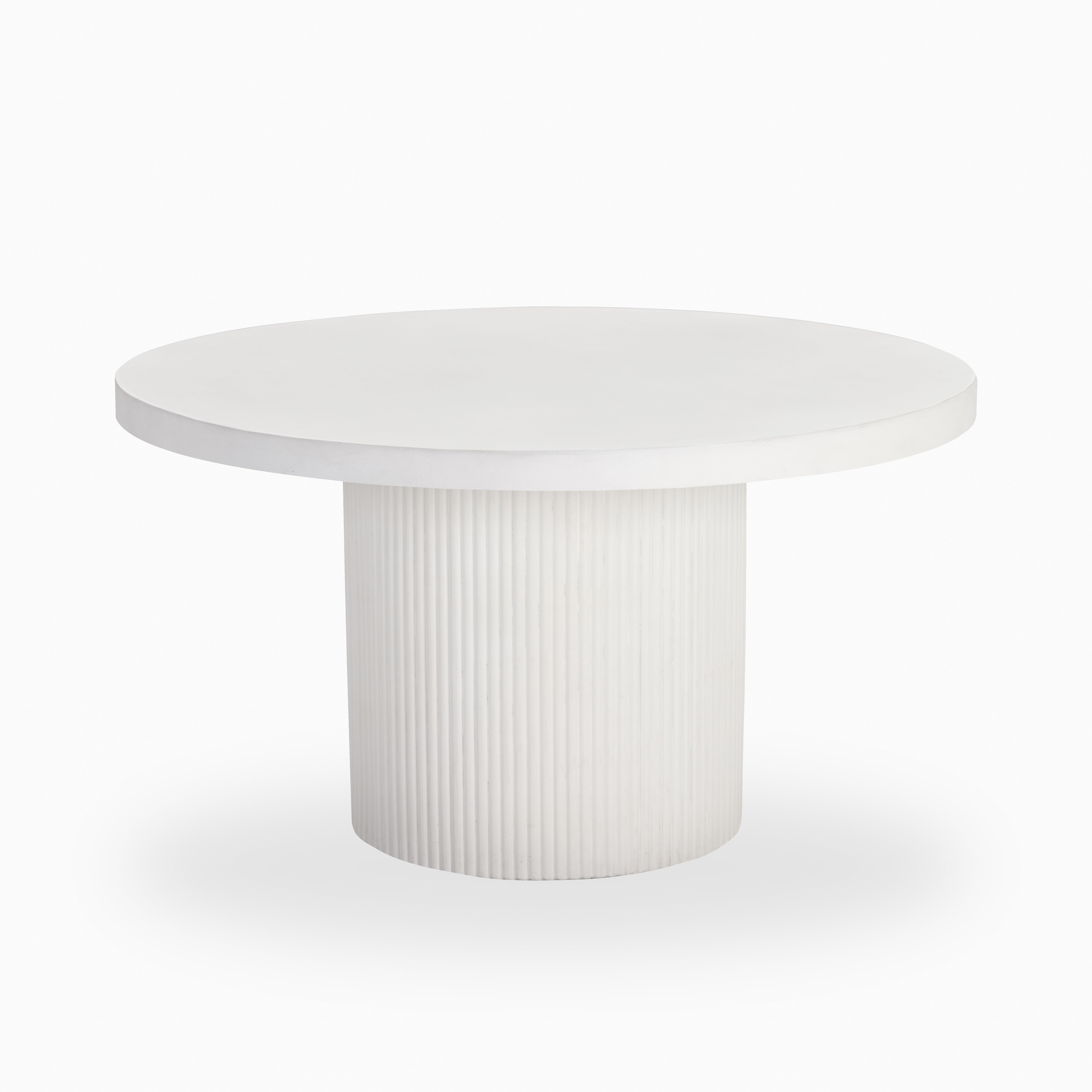 Arlune Outdoor Dining Table in White, 55"
