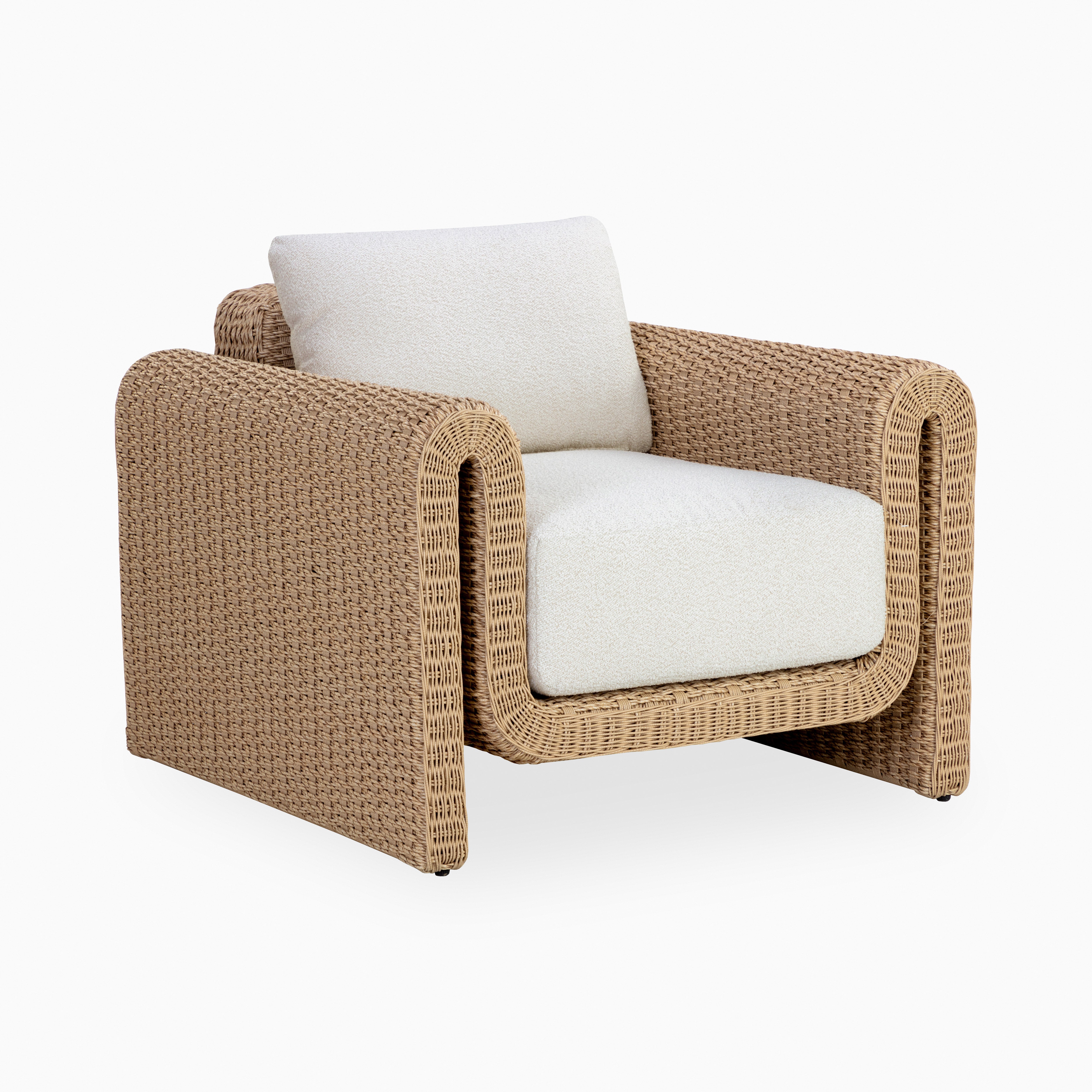 Maelle Outdoor Lounge Chair in Cream
