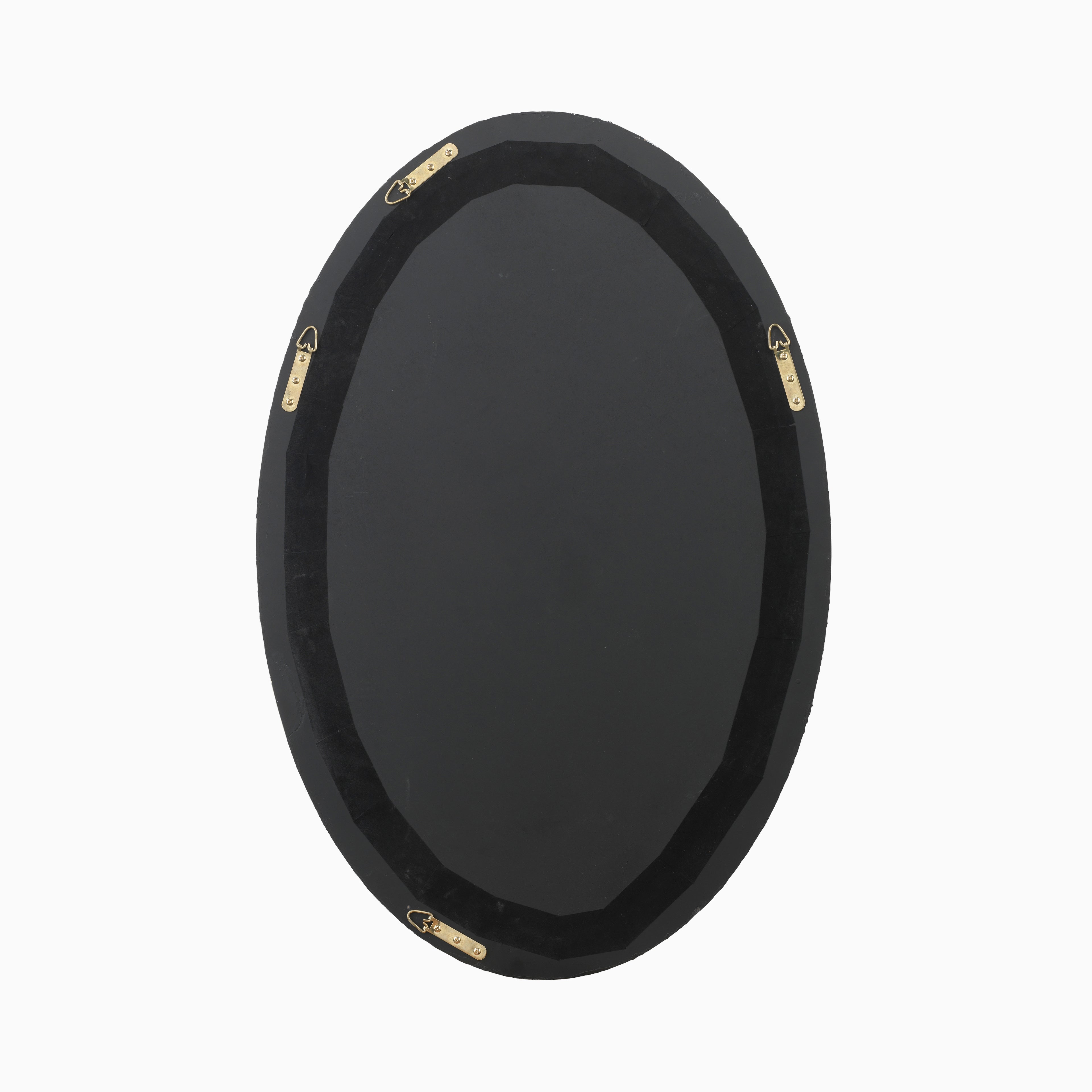 Lunette Oval Mirror in White