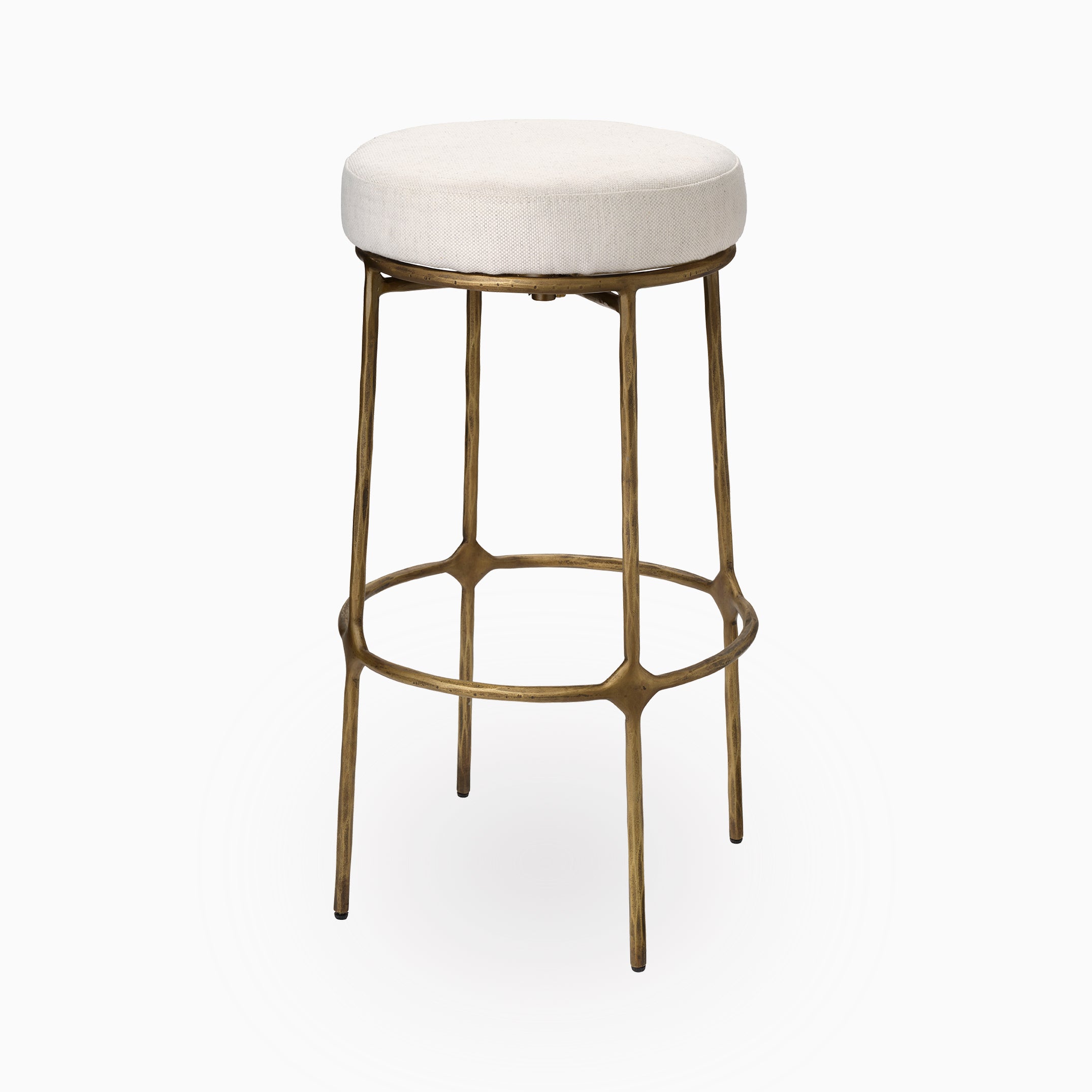 Aaron Bar Stool in Antique Brass