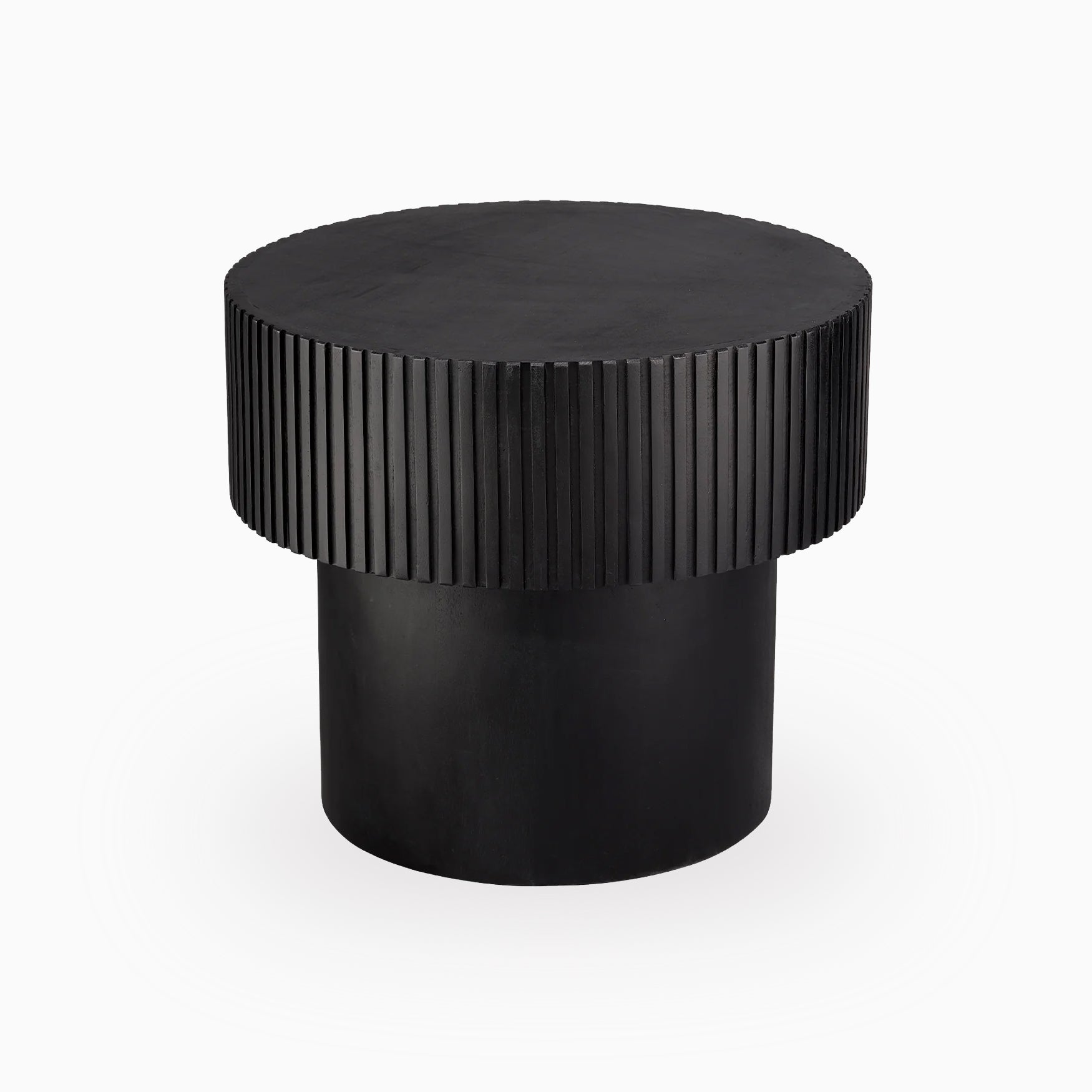 Enric Round Side Table in Black