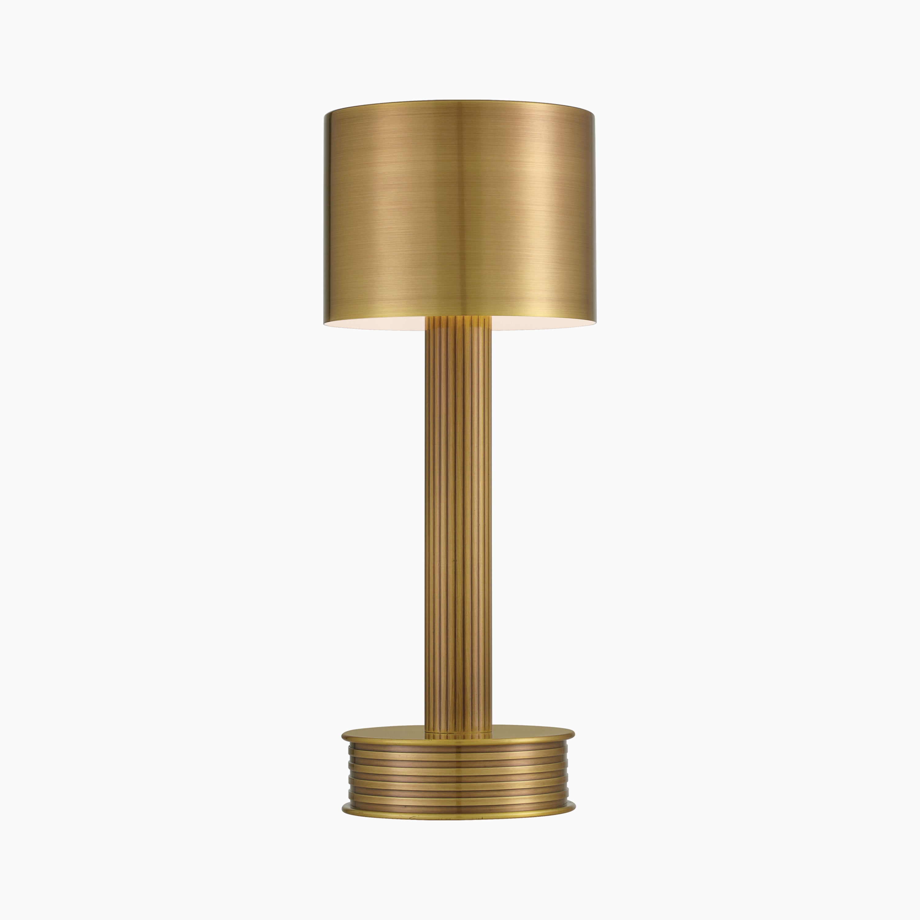 Claremont Cordless Table Lamp in Antique Brass