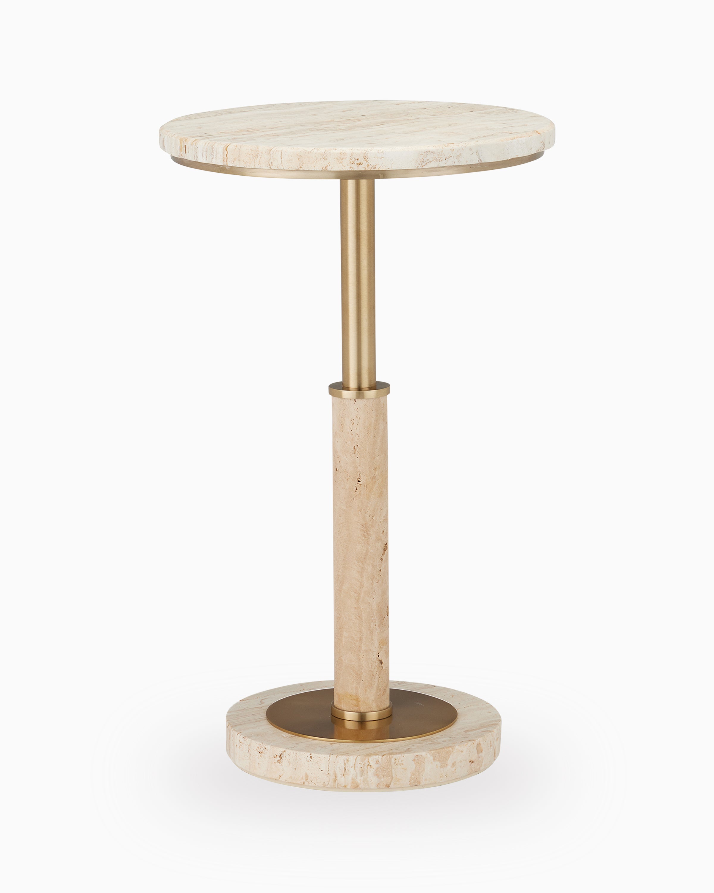 Dunham Travertine Accent Table