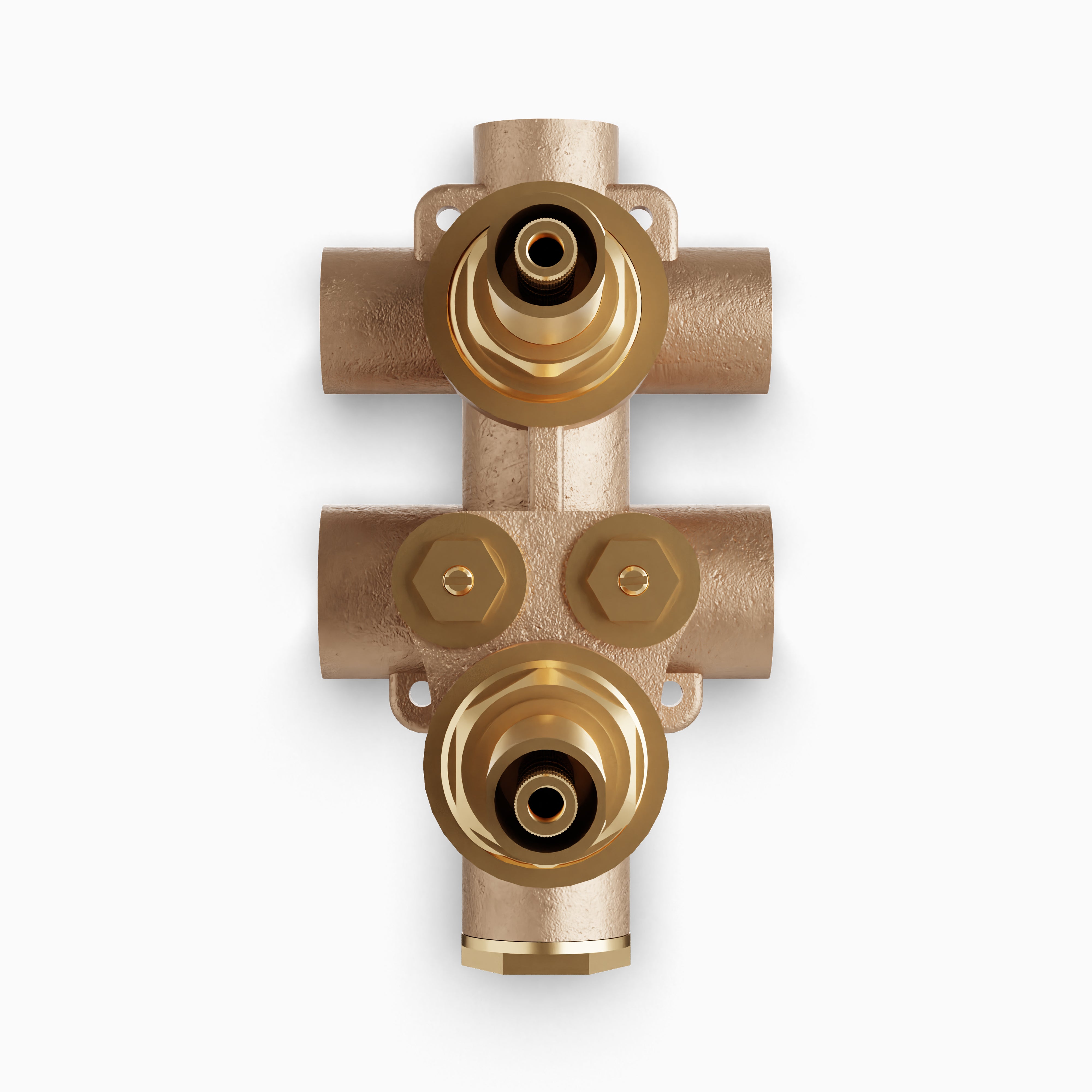 3/4" Thermostatic Valve with 3-Way Shared Diverter & Off Position