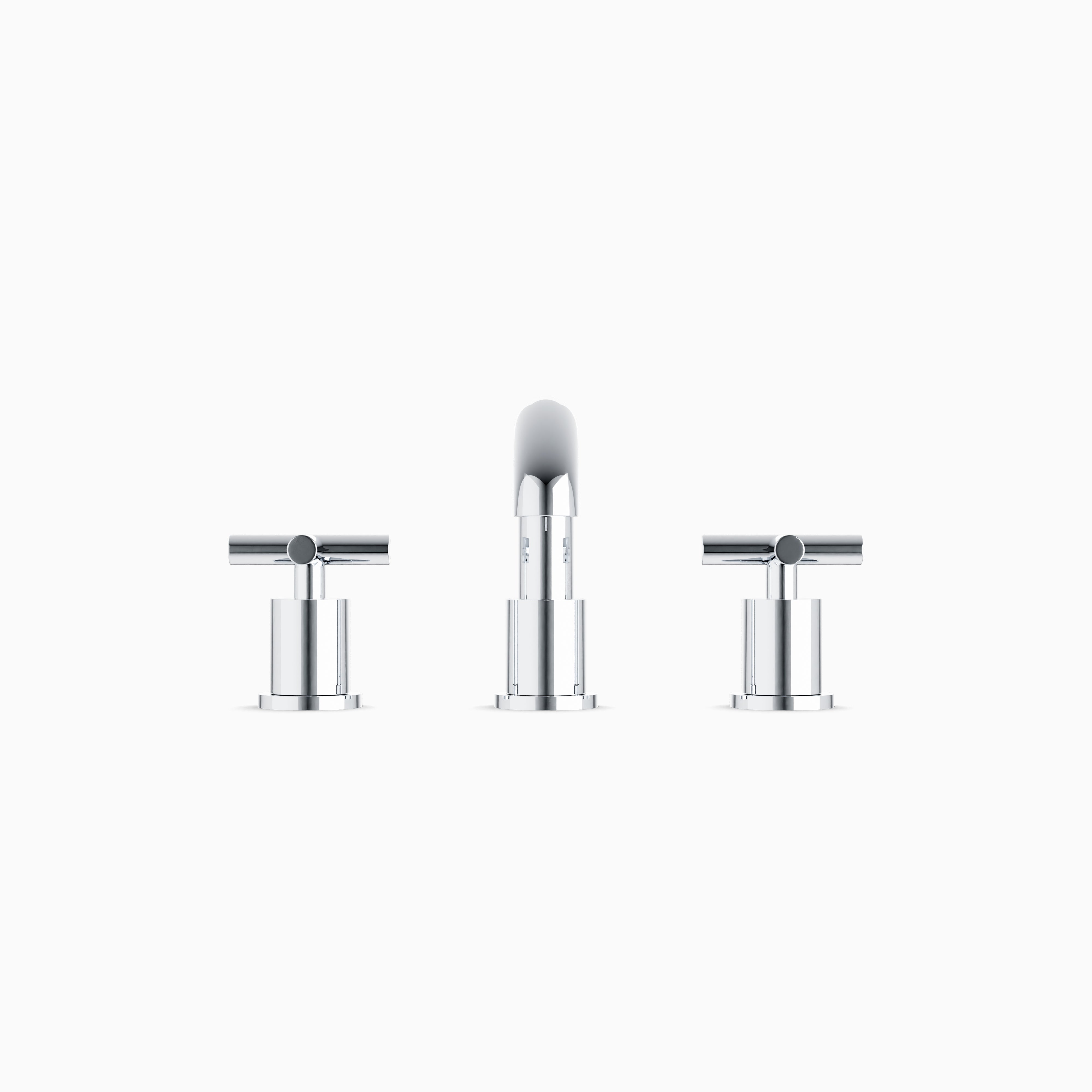 Alder 8" Widespread Bathroom Faucet With Low Spout & Cross Handles in Chrome