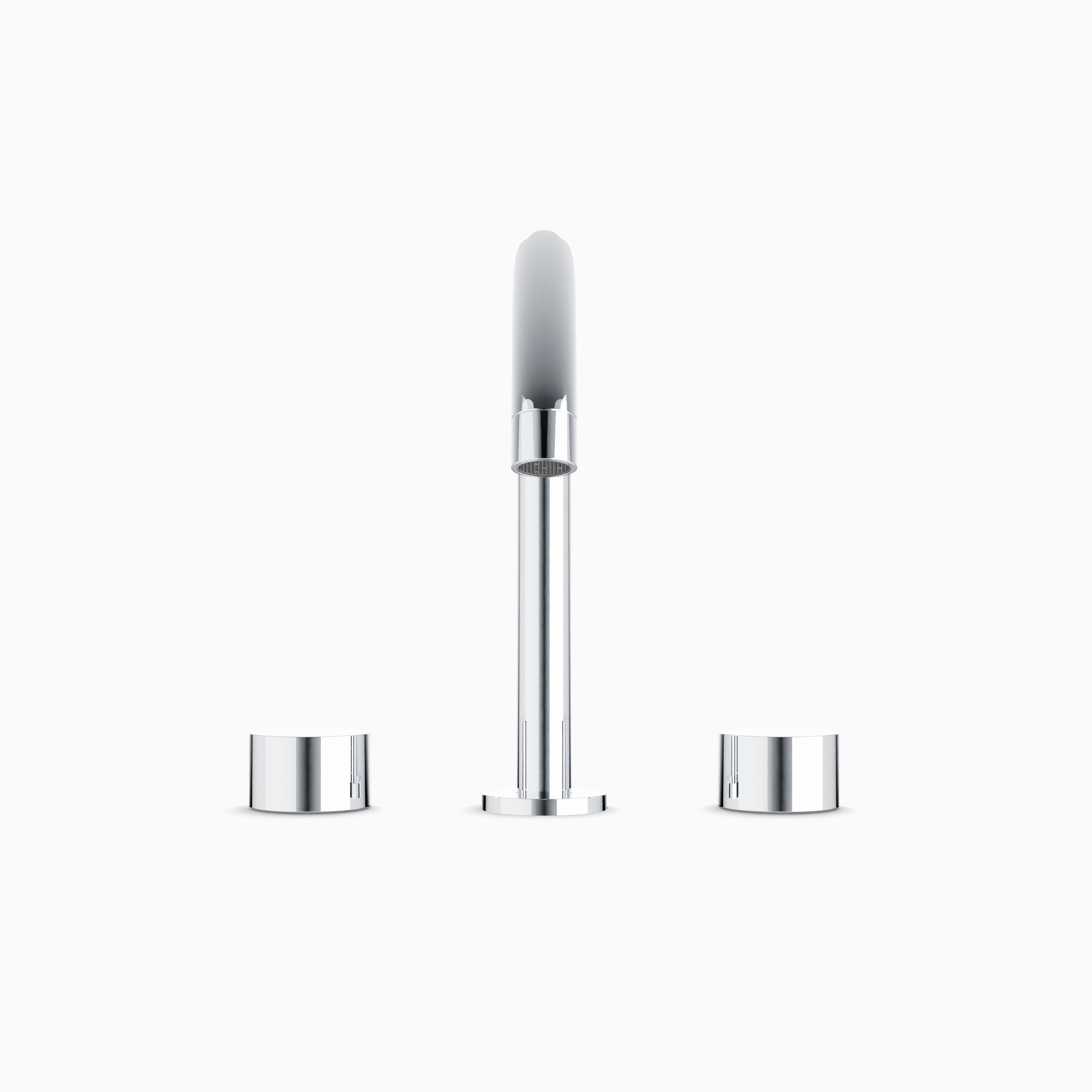 Alder 8" Widespread Bathroom Faucet With Arc Spout & Disc Handles in Chrome