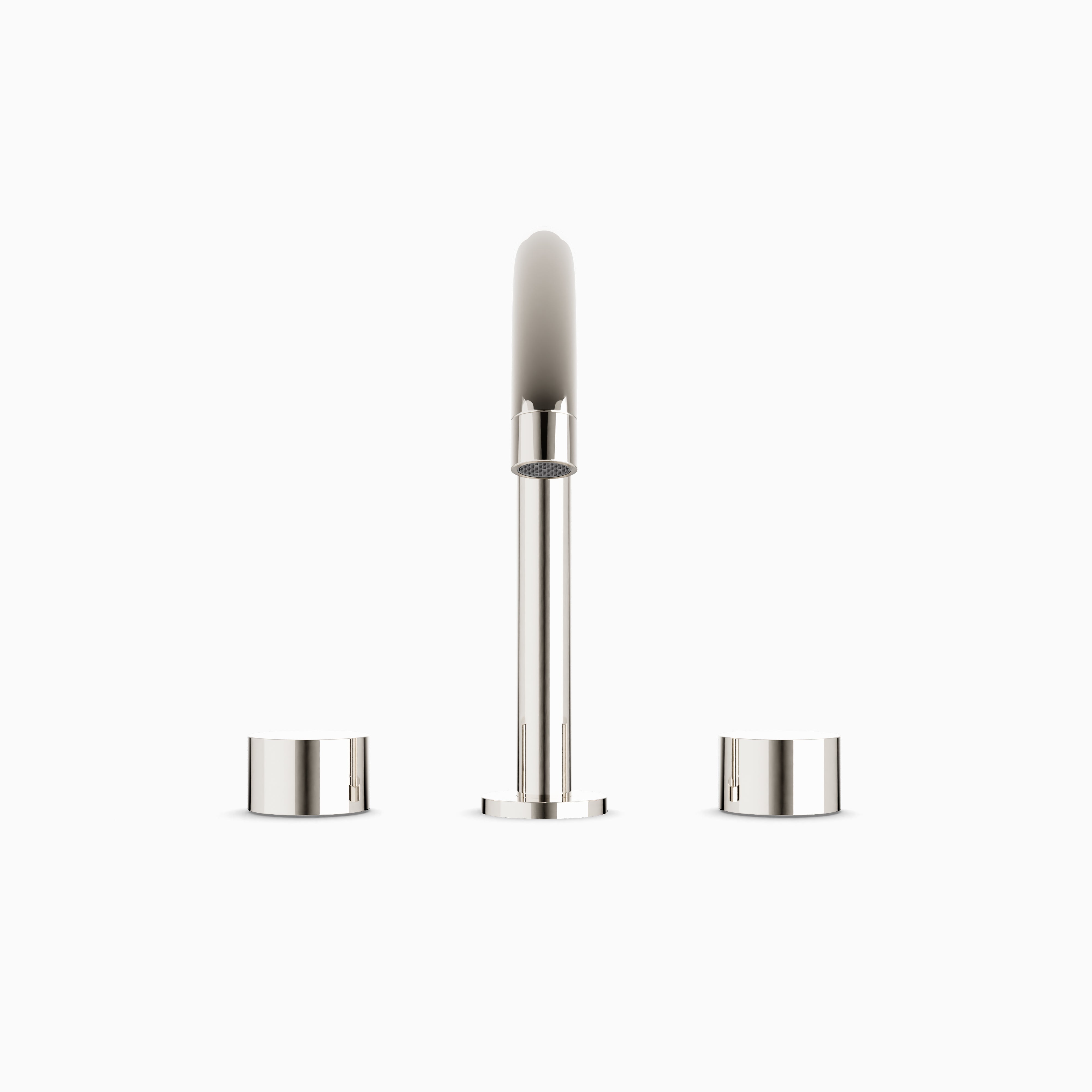 Alder 8" Widespread Bathroom Faucet With Arc Spout & Disc Handles in Polished Nickel