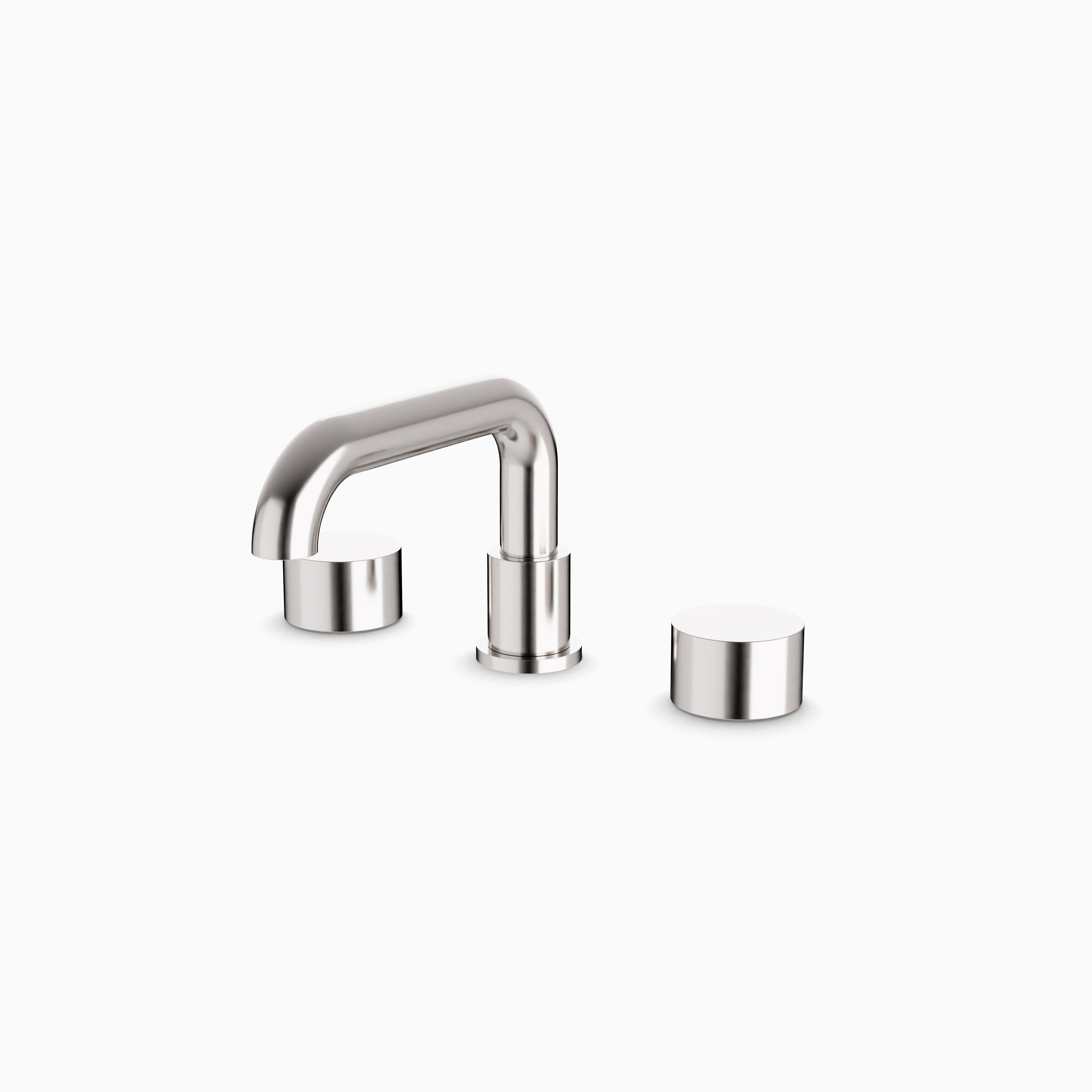 Alder 8" Widespread Bathroom Faucet With Low Spout & Disc Handles in Brushed Nickel