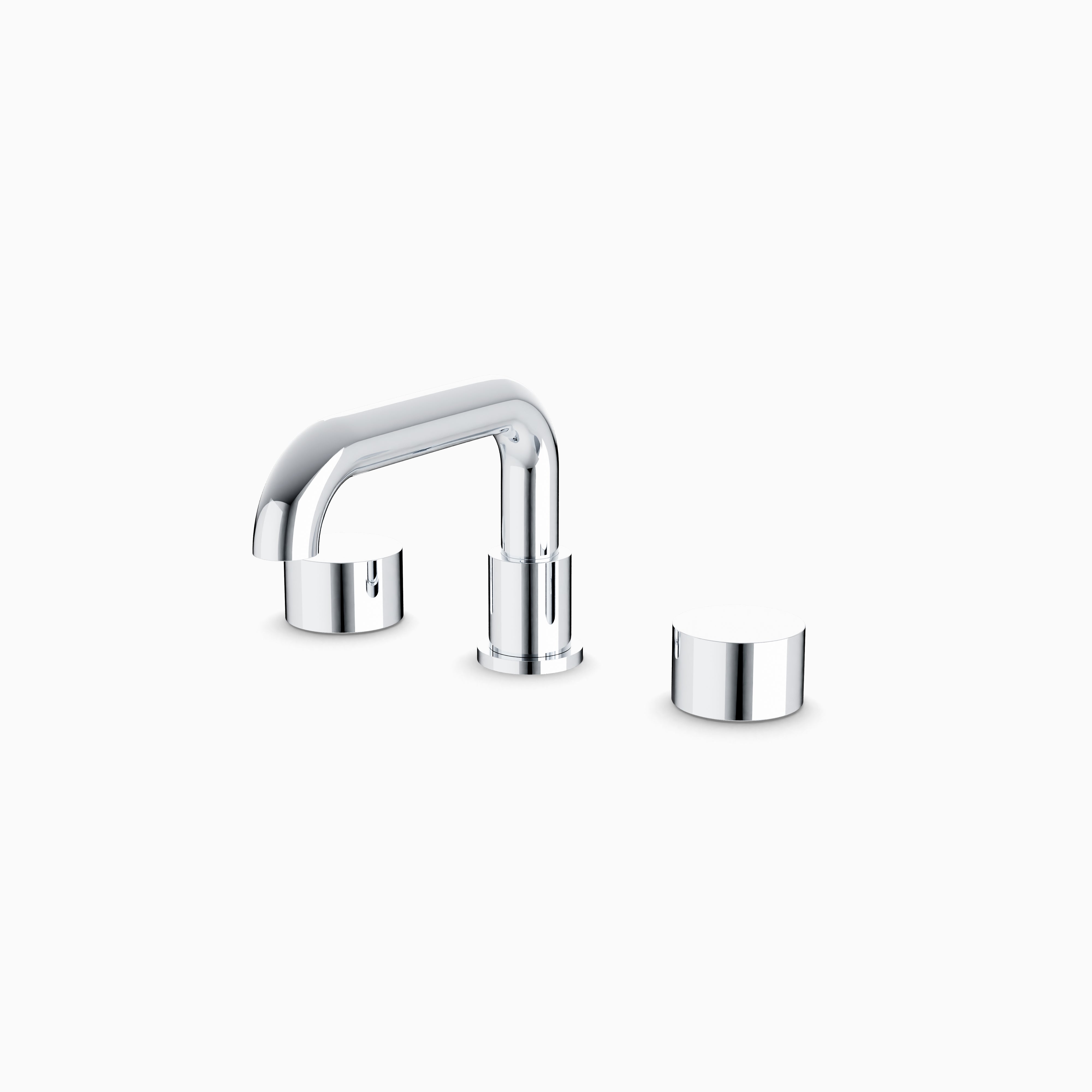 Alder 8" Widespread Bathroom Faucet With Low Spout & Disc Handles in Chrome