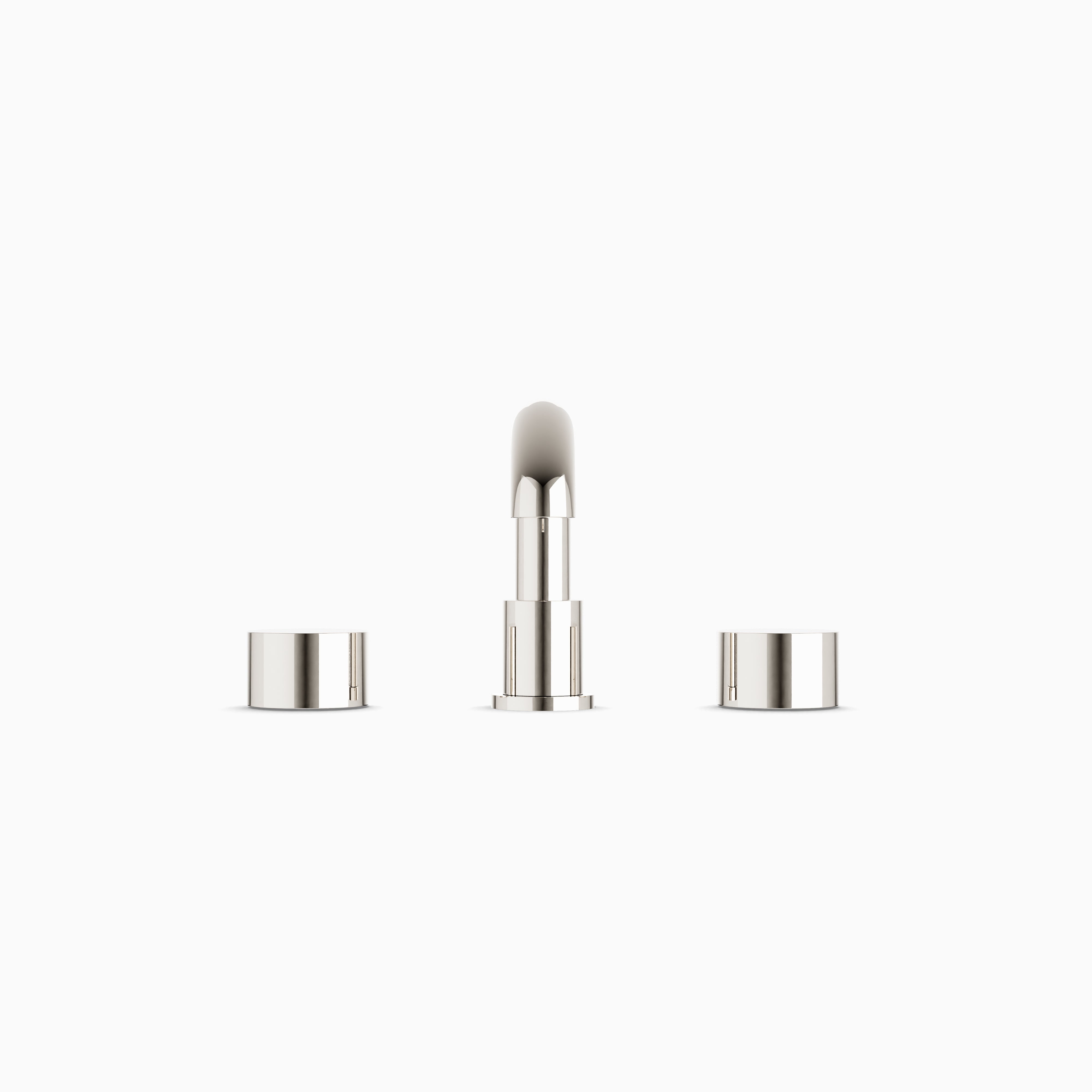 Alder 8" Widespread Bathroom Faucet With Low Spout & Disc Handles in Polished Nickel