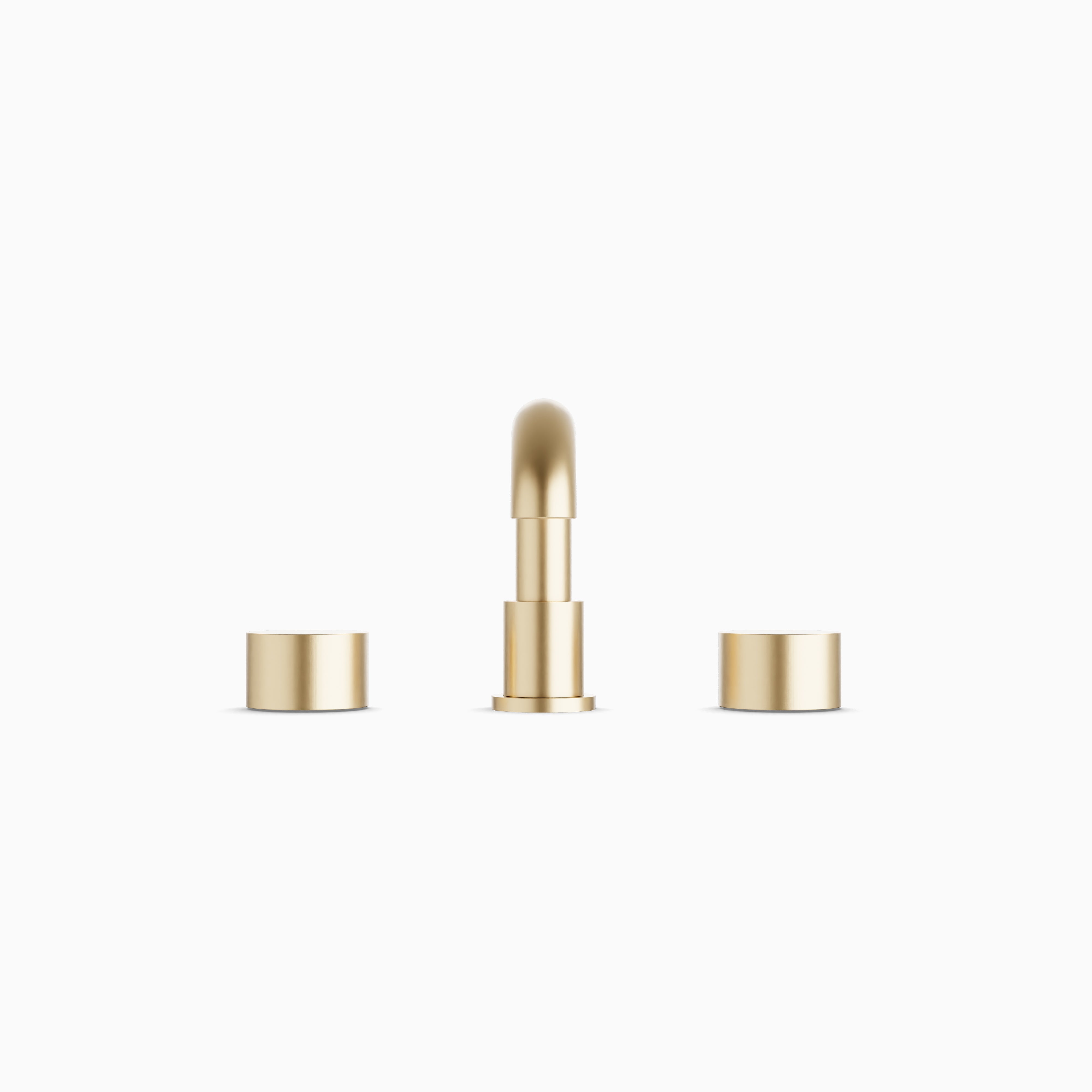 Alder 8" Widespread Bathroom Faucet With Low Spout & Disc Handles in Satin Brass