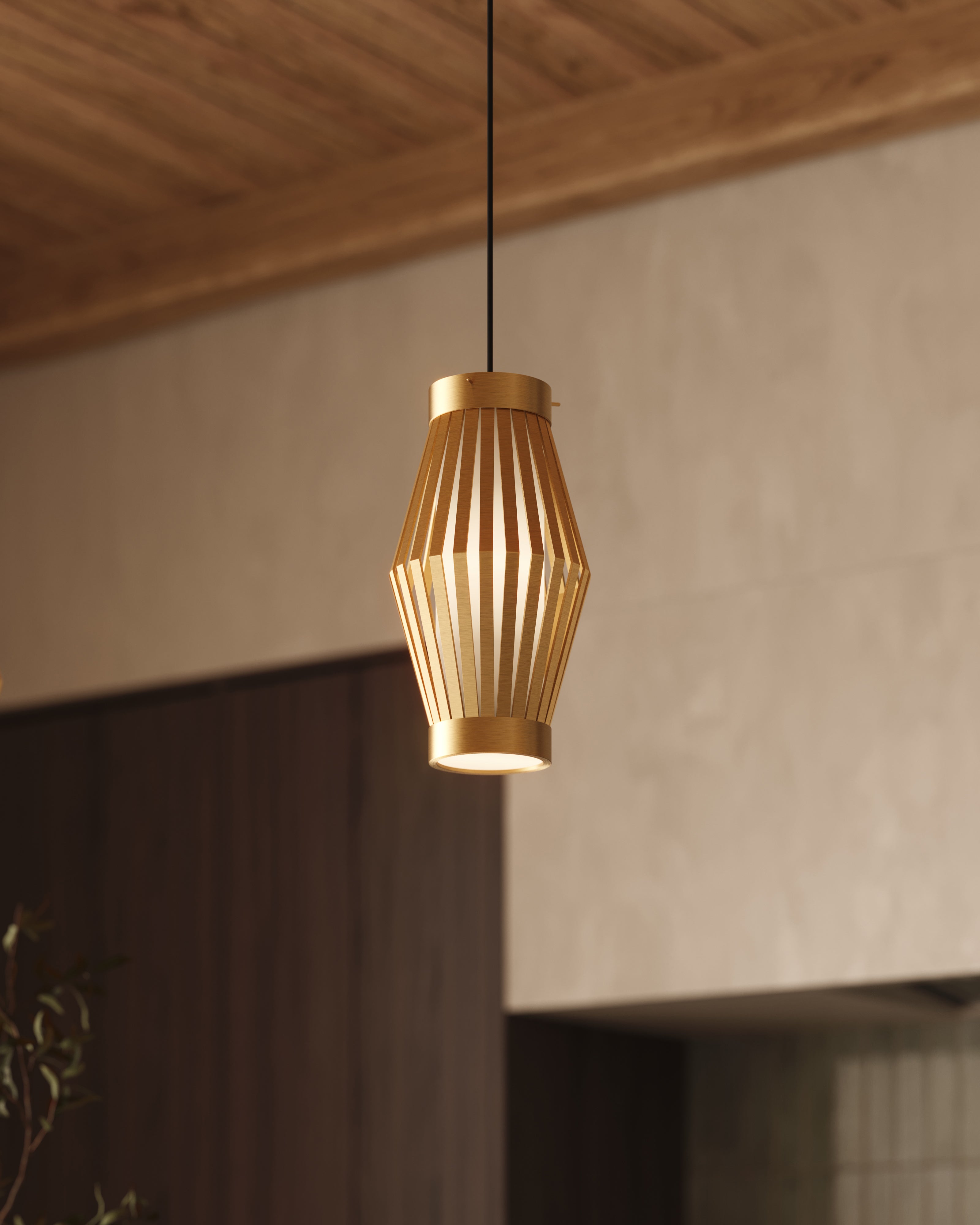 Yara 9" 1 Light Pendant in Aged Gold/Opal Matte Glass