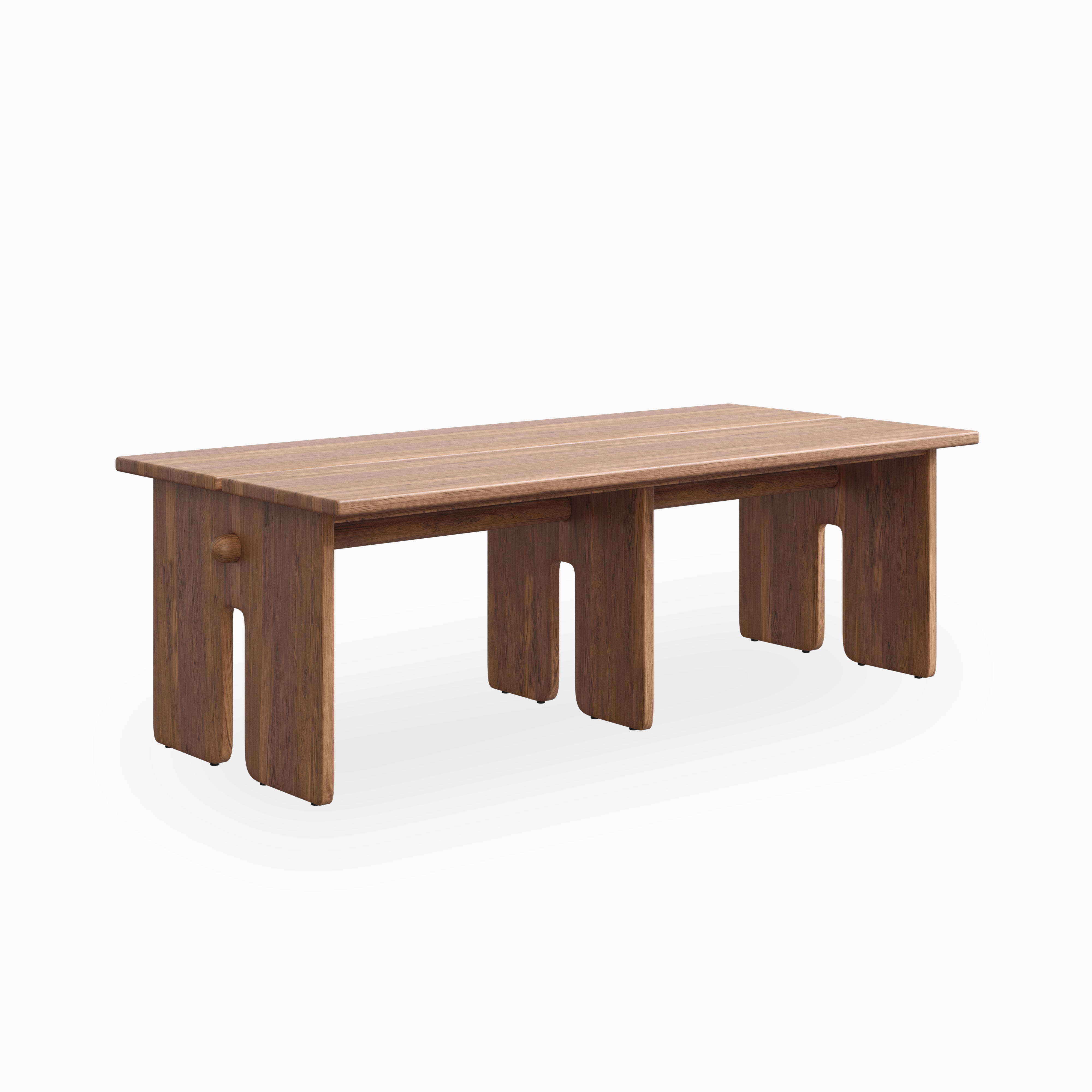 Bastien Walnut Dining Table in Matte, 96" x 42"
