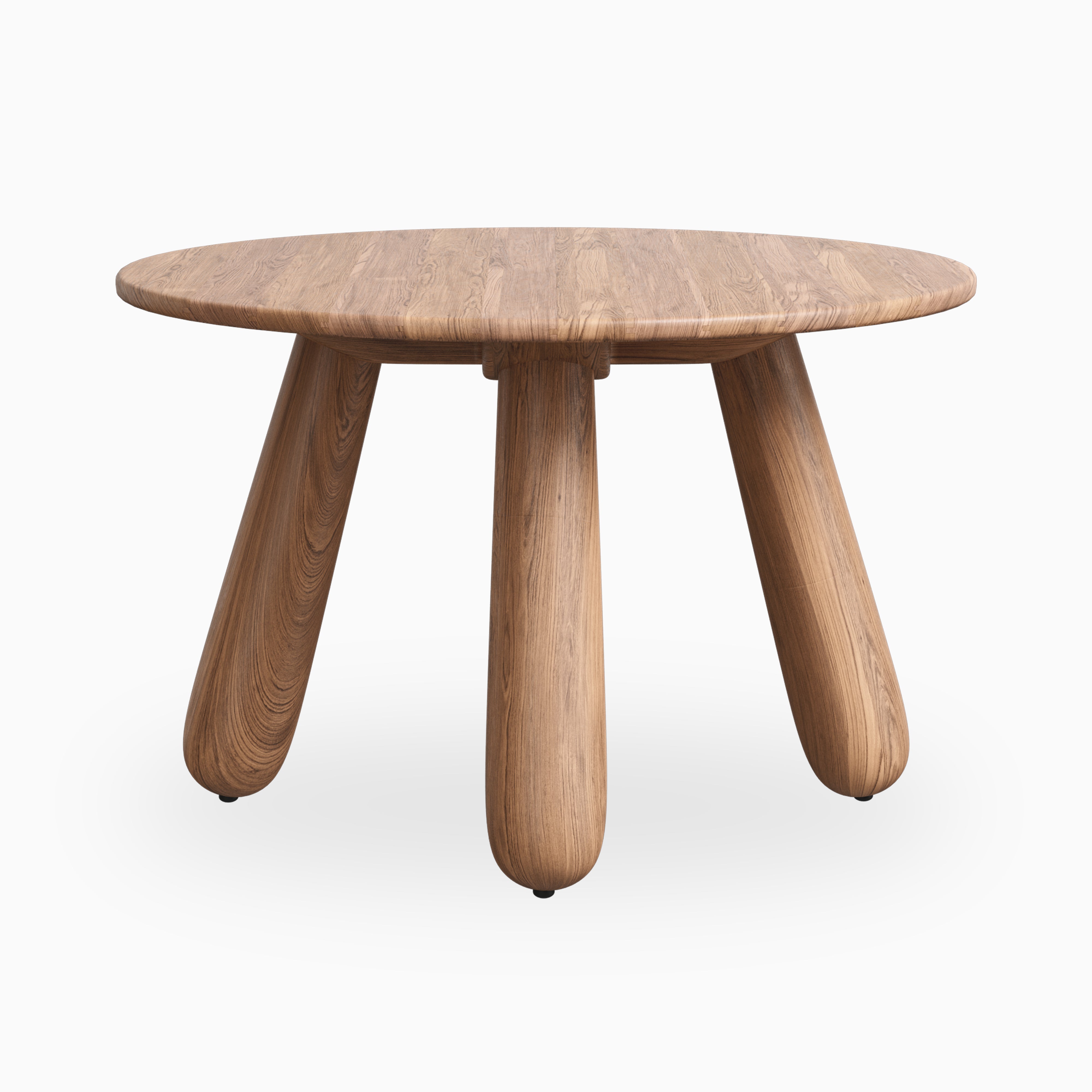 Dorien Walnut Round Dining Table in Matte, 48"