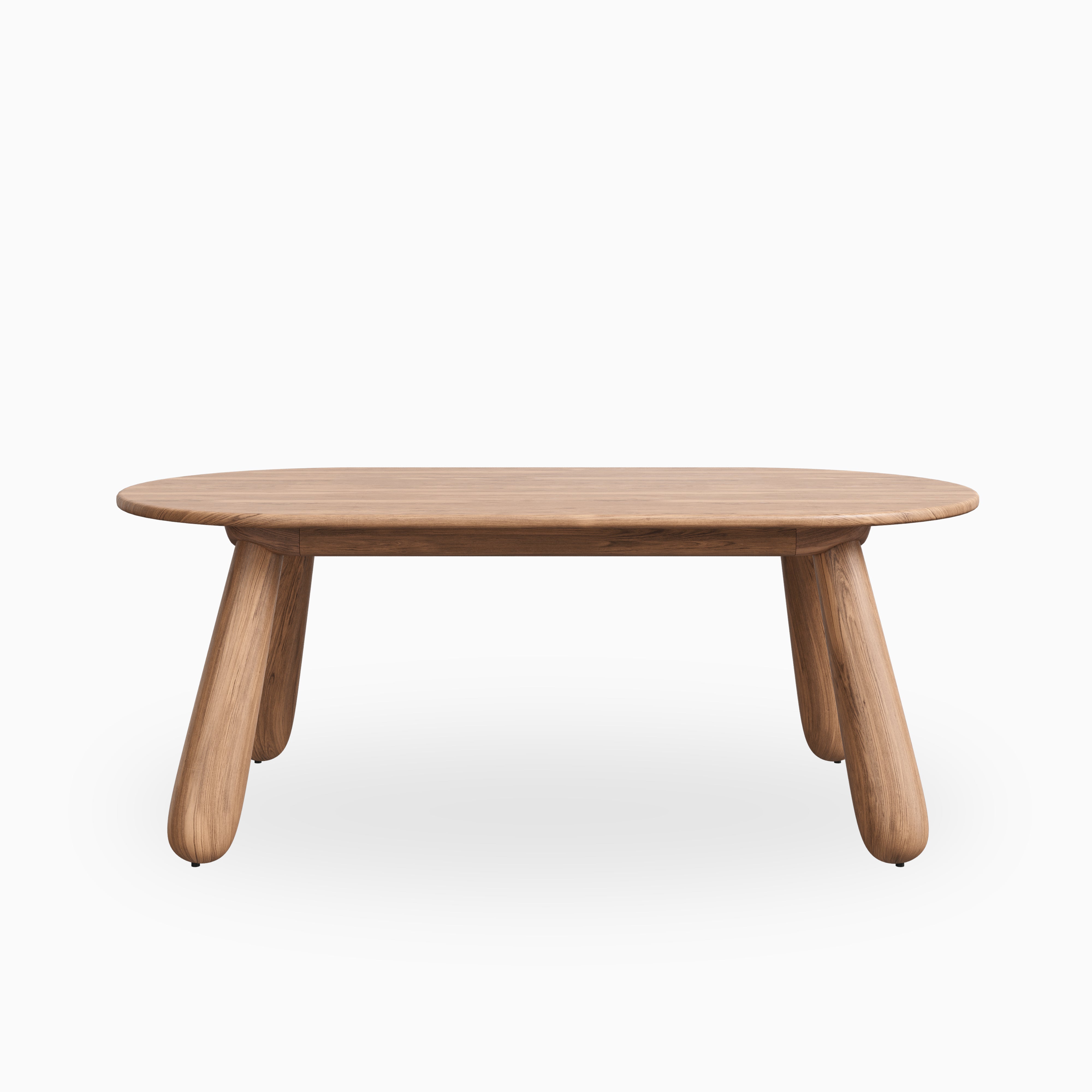 Dorien Walnut Oval Dining Table in Matte, 80"
