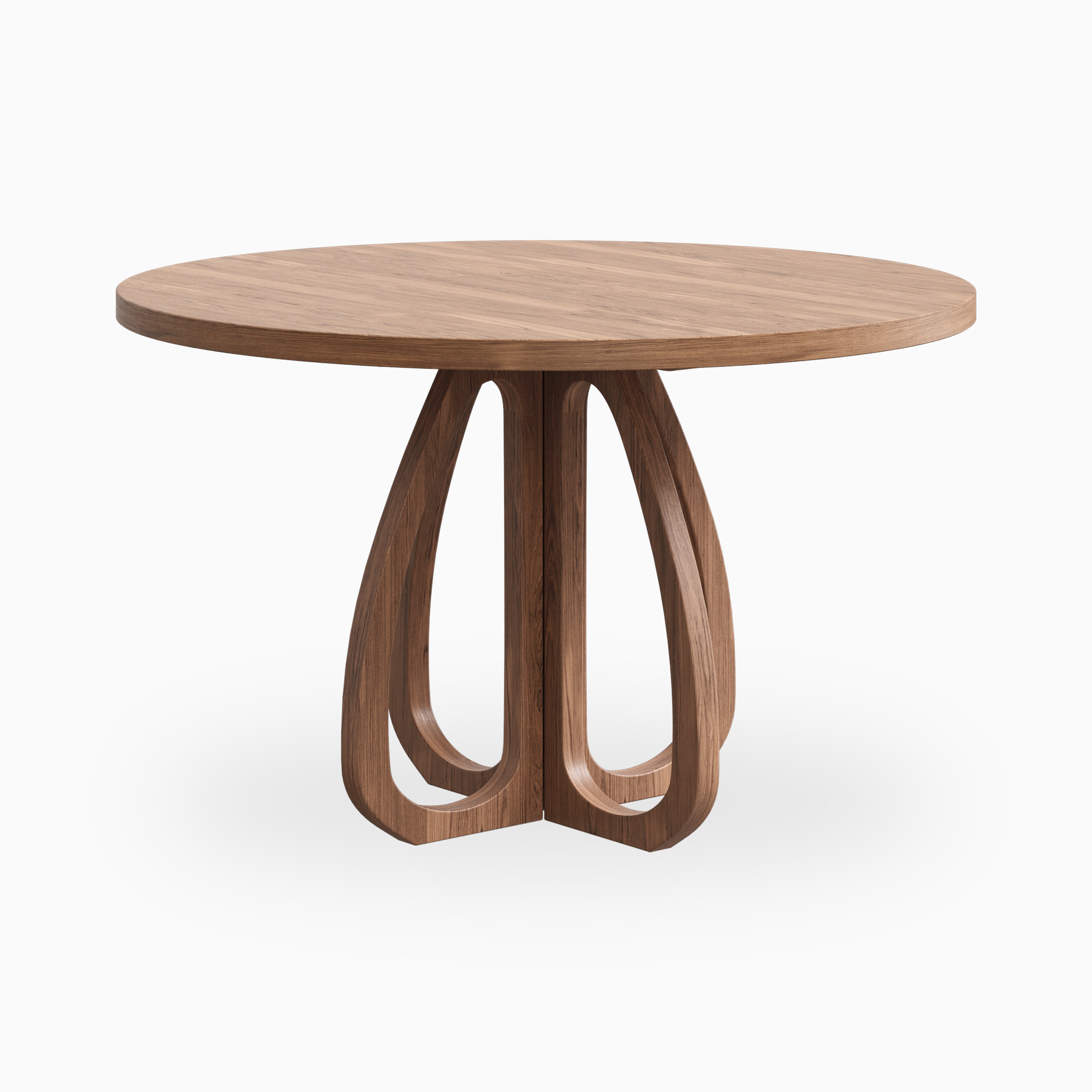 Laurent Walnut Round Dining Table in Matte, 48"