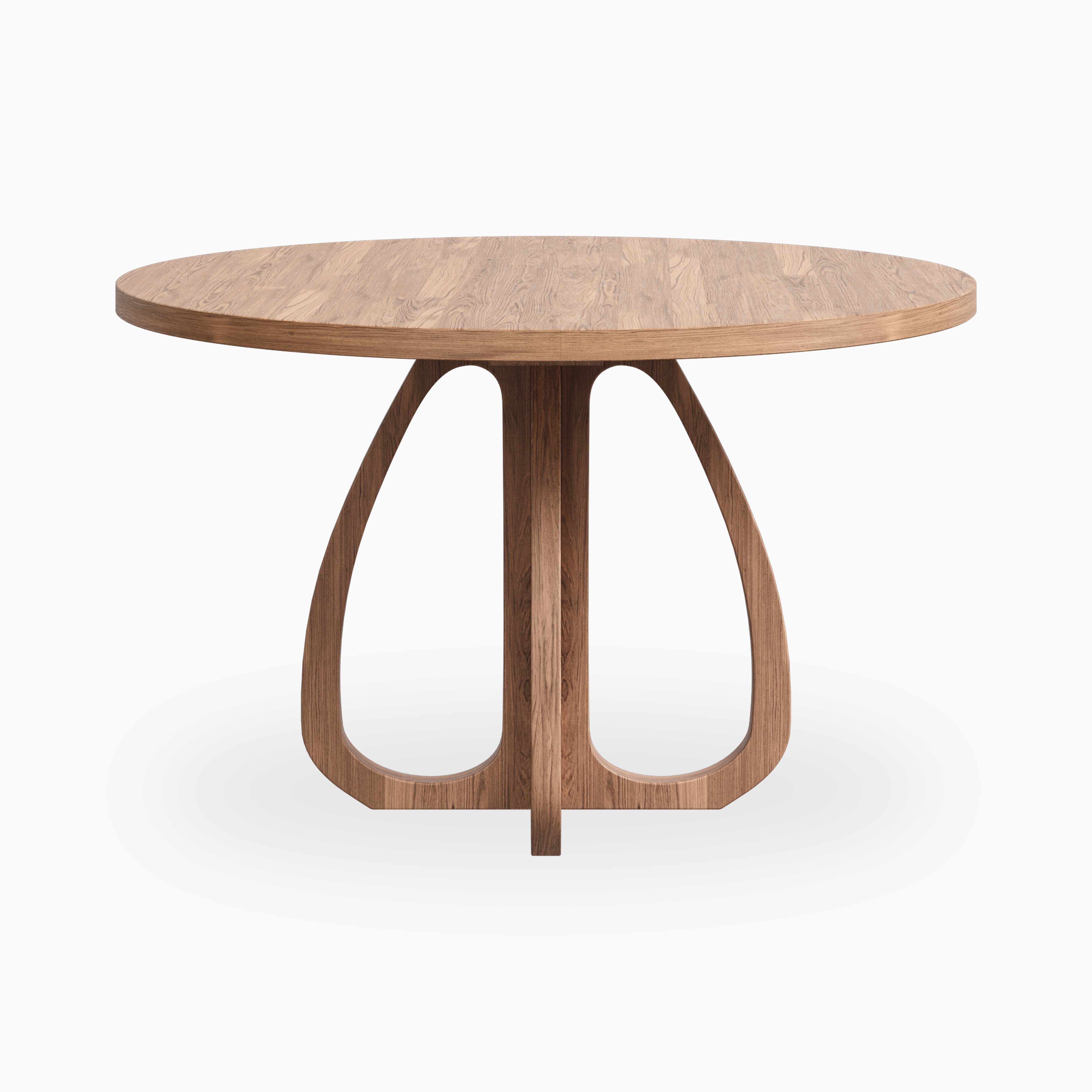 Laurent Walnut Round Dining Table in Matte, 48"