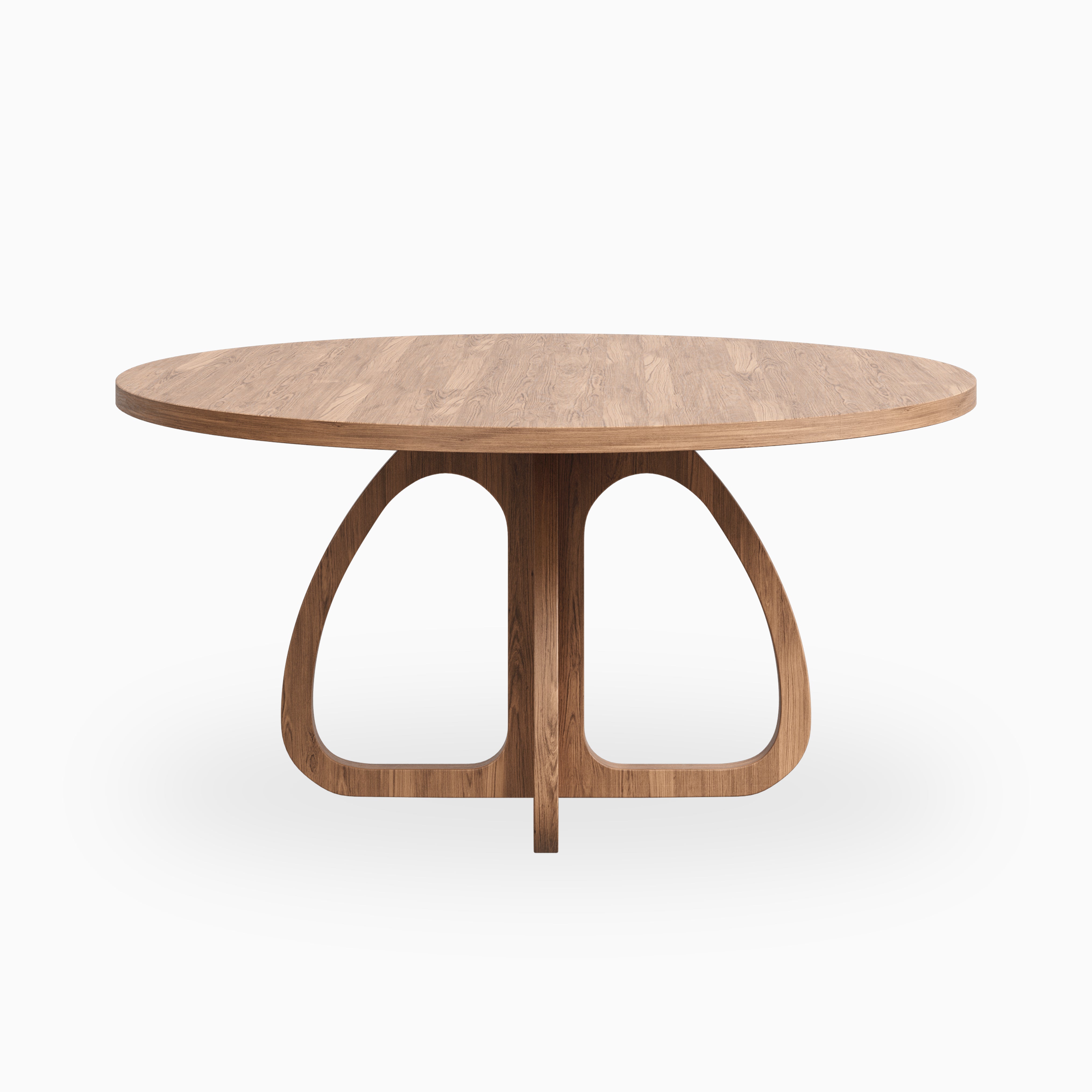 Laurent Walnut Round Dining Table in Matte, 60"