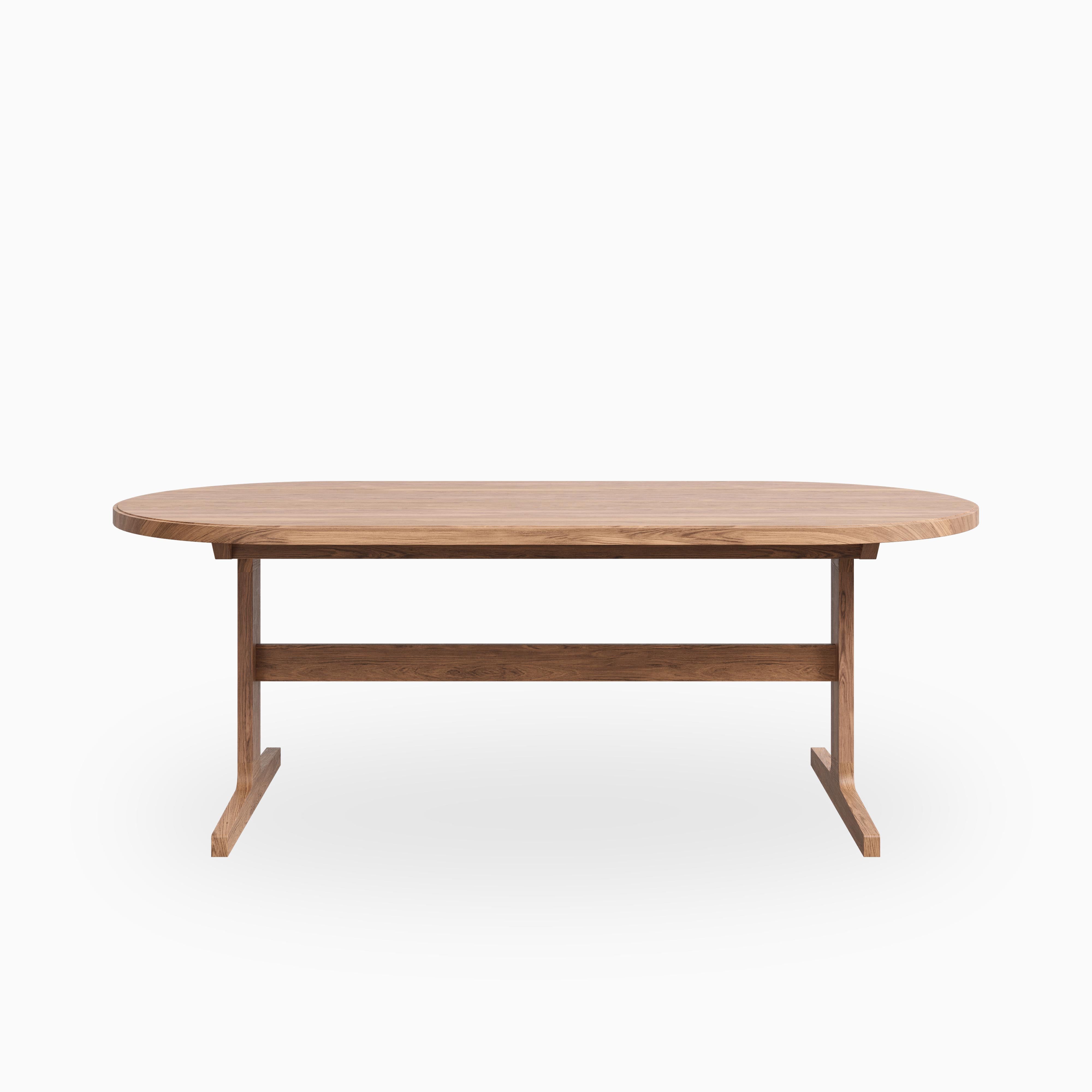 Fleurin Walnut Oval Dining Table in Matte, 84"