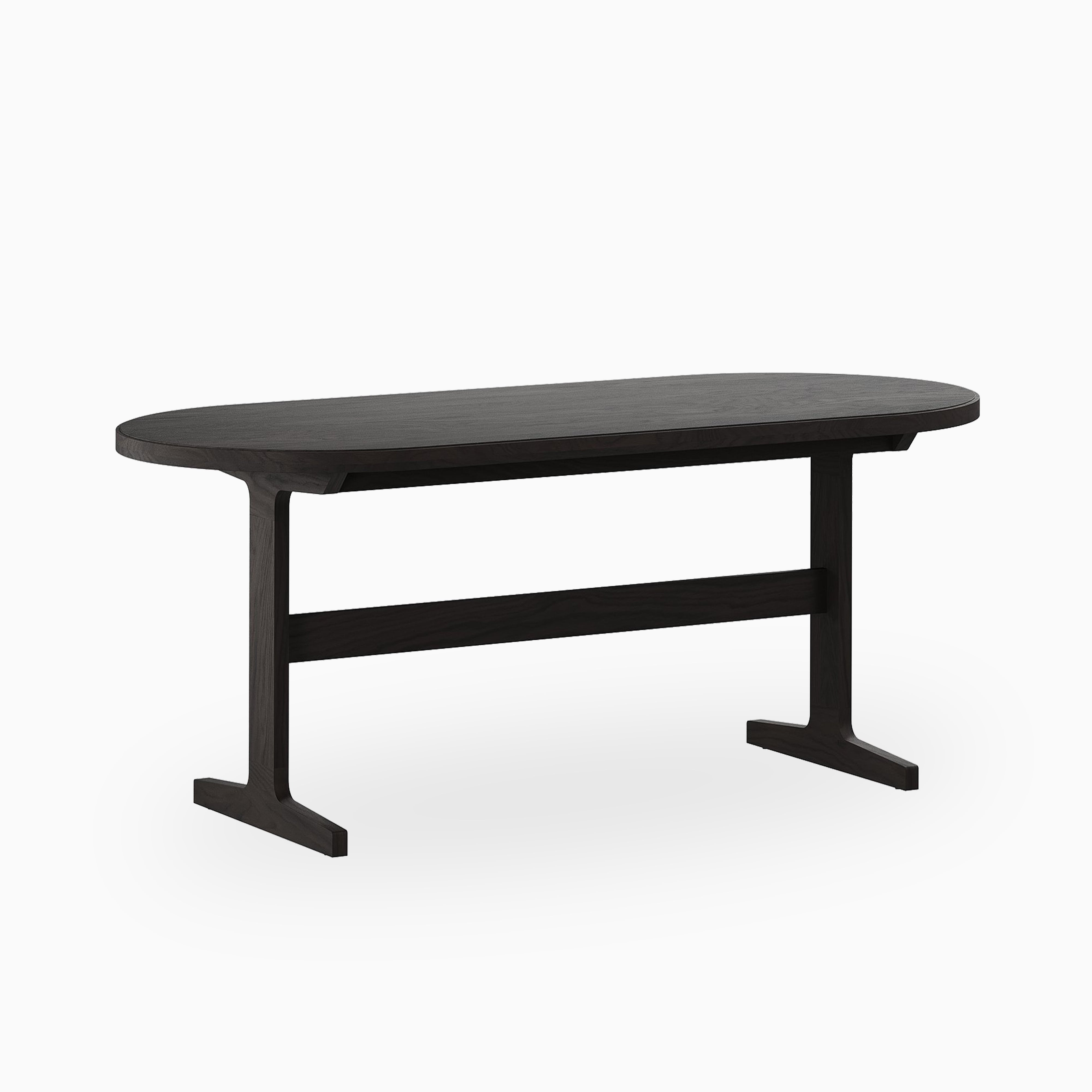 Fleurin Ash Oval Dining Table in Mocha, 84"