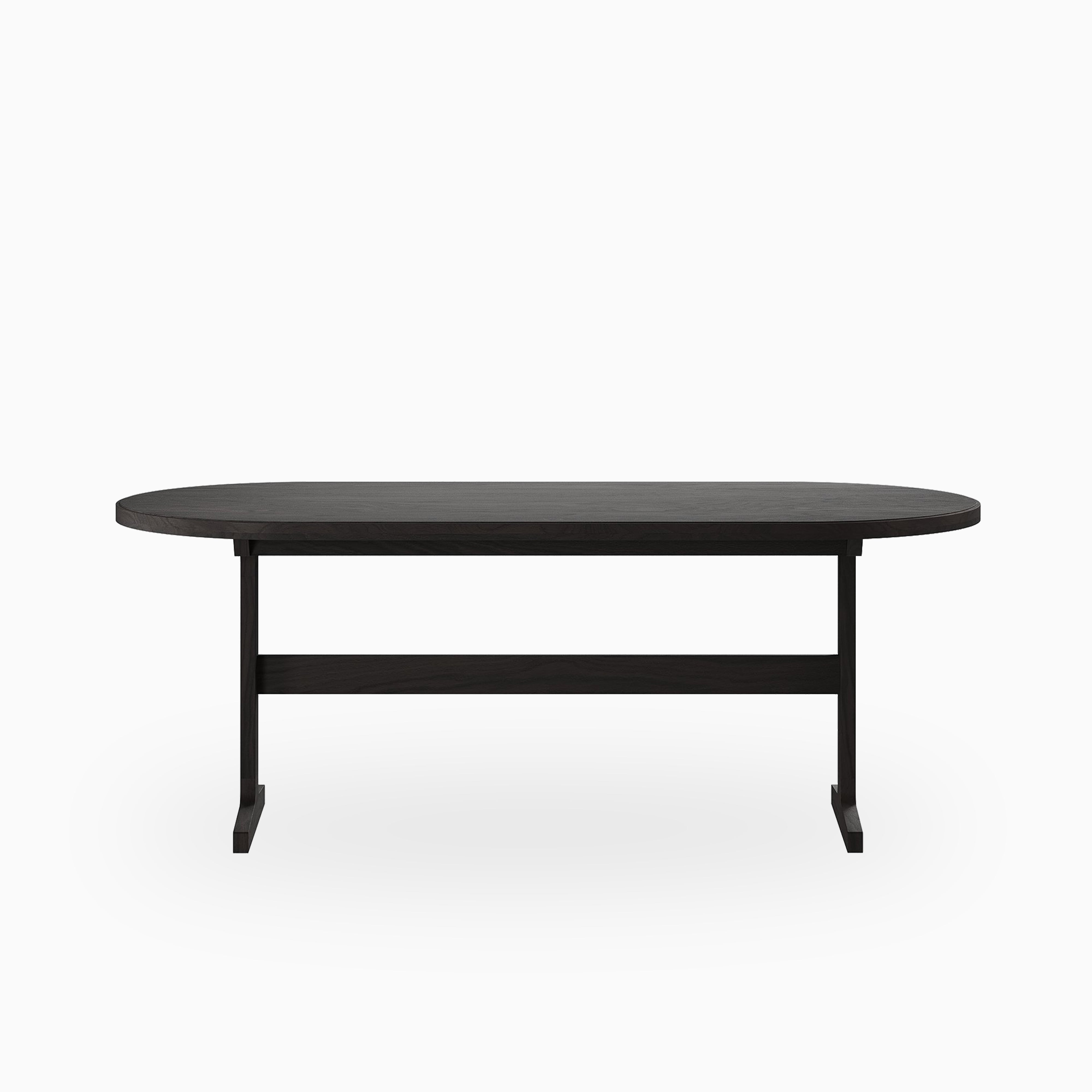 Fleurin Ash Oval Dining Table in Mocha, 84"