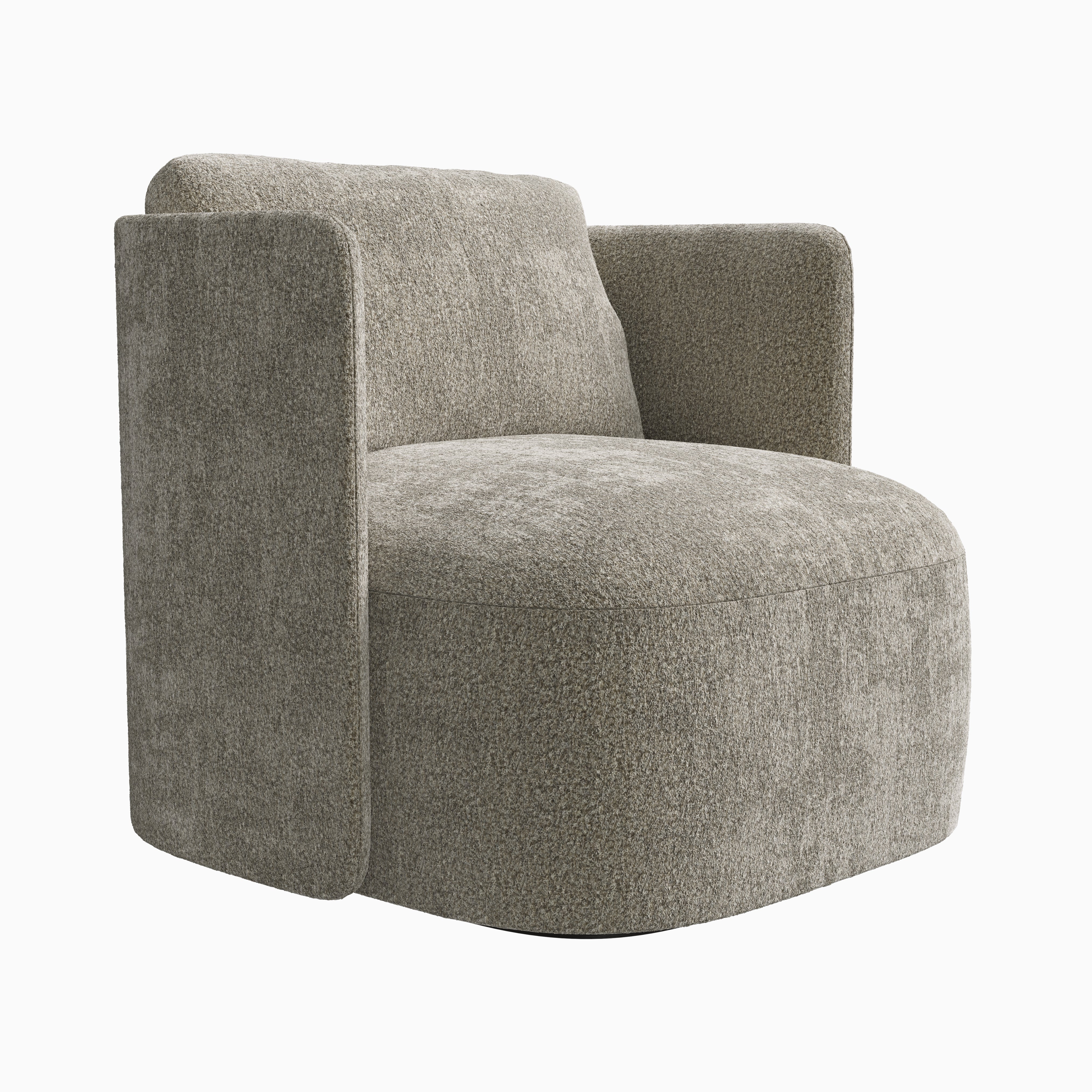 Ivo Swivel Chair in Mushroom