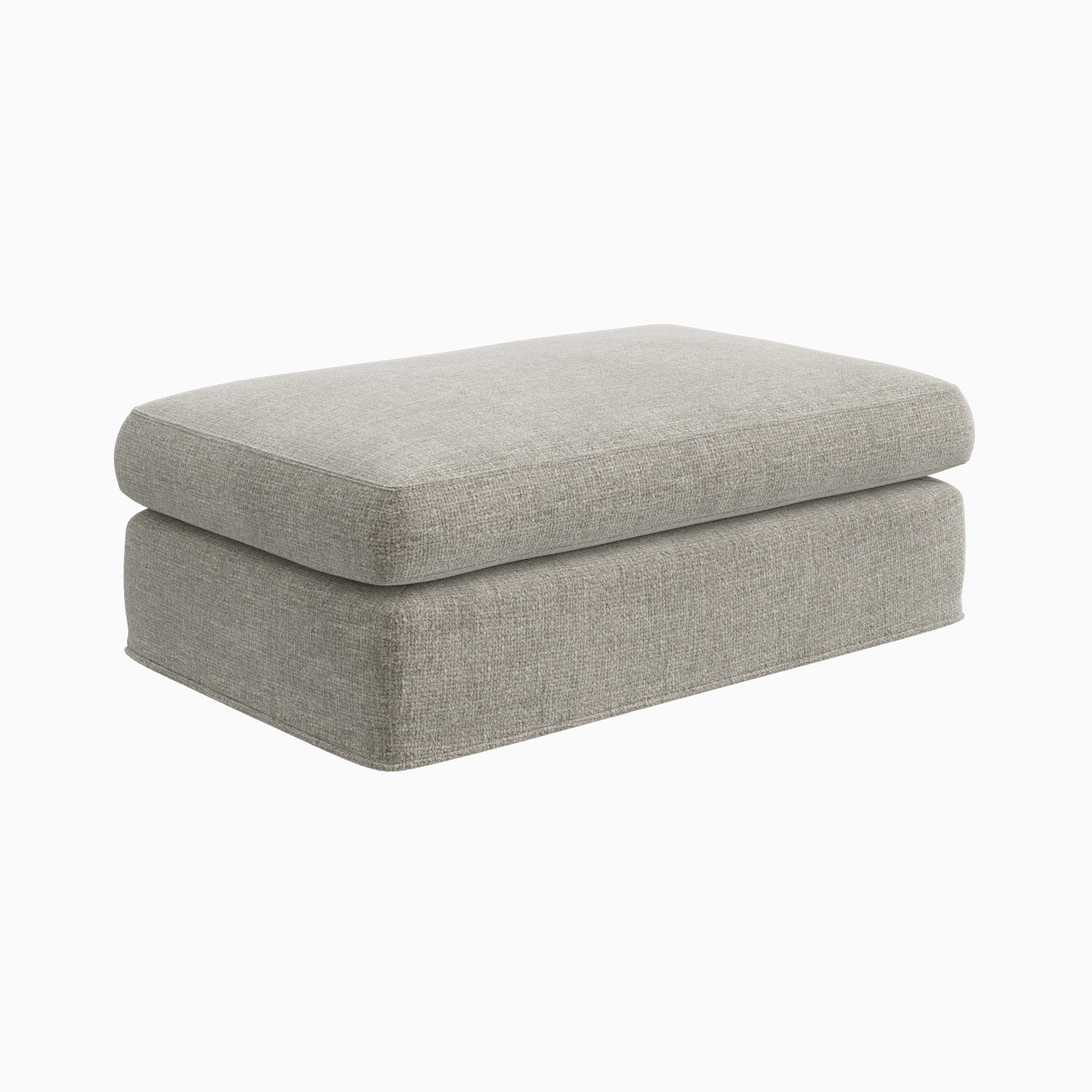 Ronan Ottoman in Bone, Large