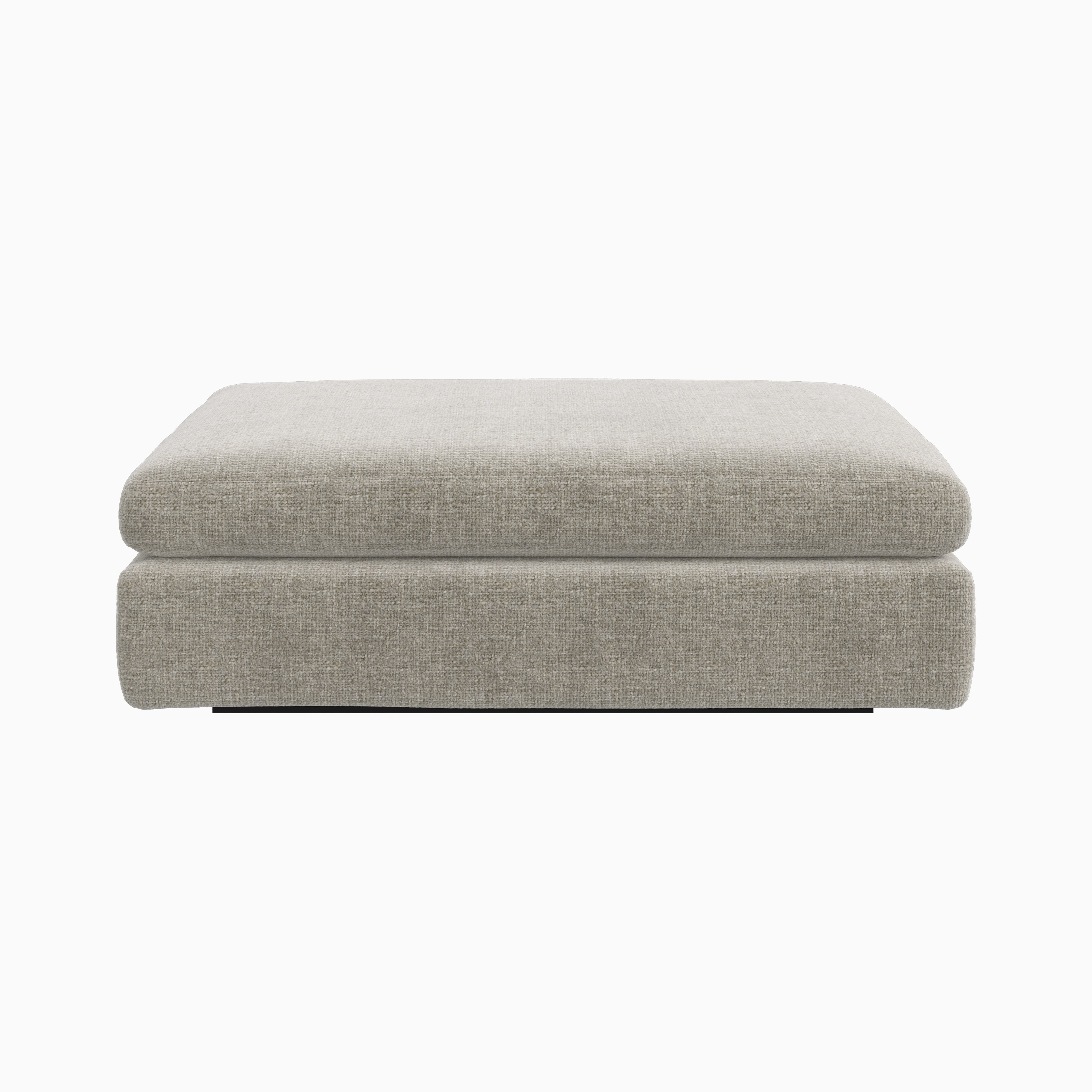 Aleric Ottoman in Bone, Large
