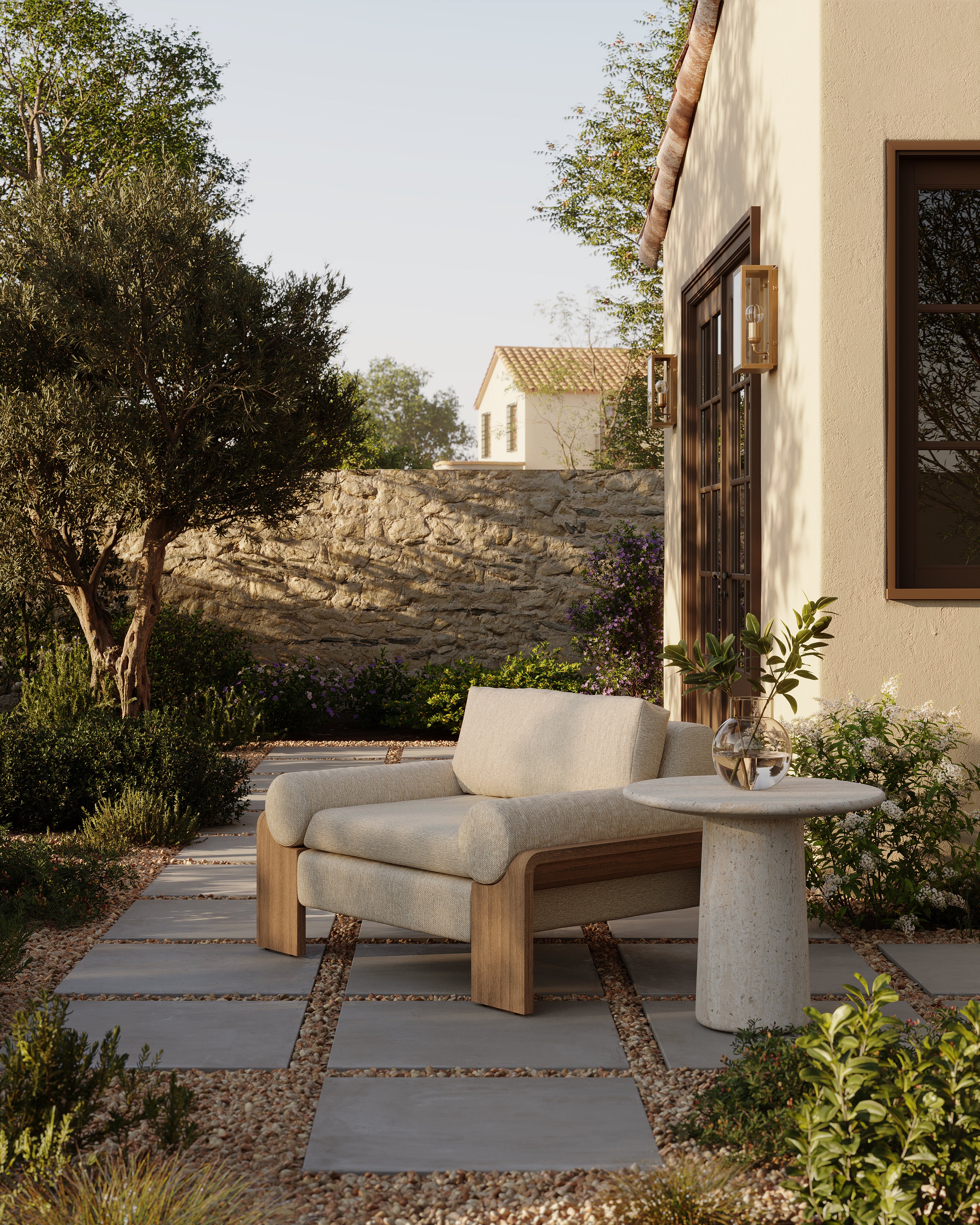Lomara Outdoor Chair in Ellor Beige