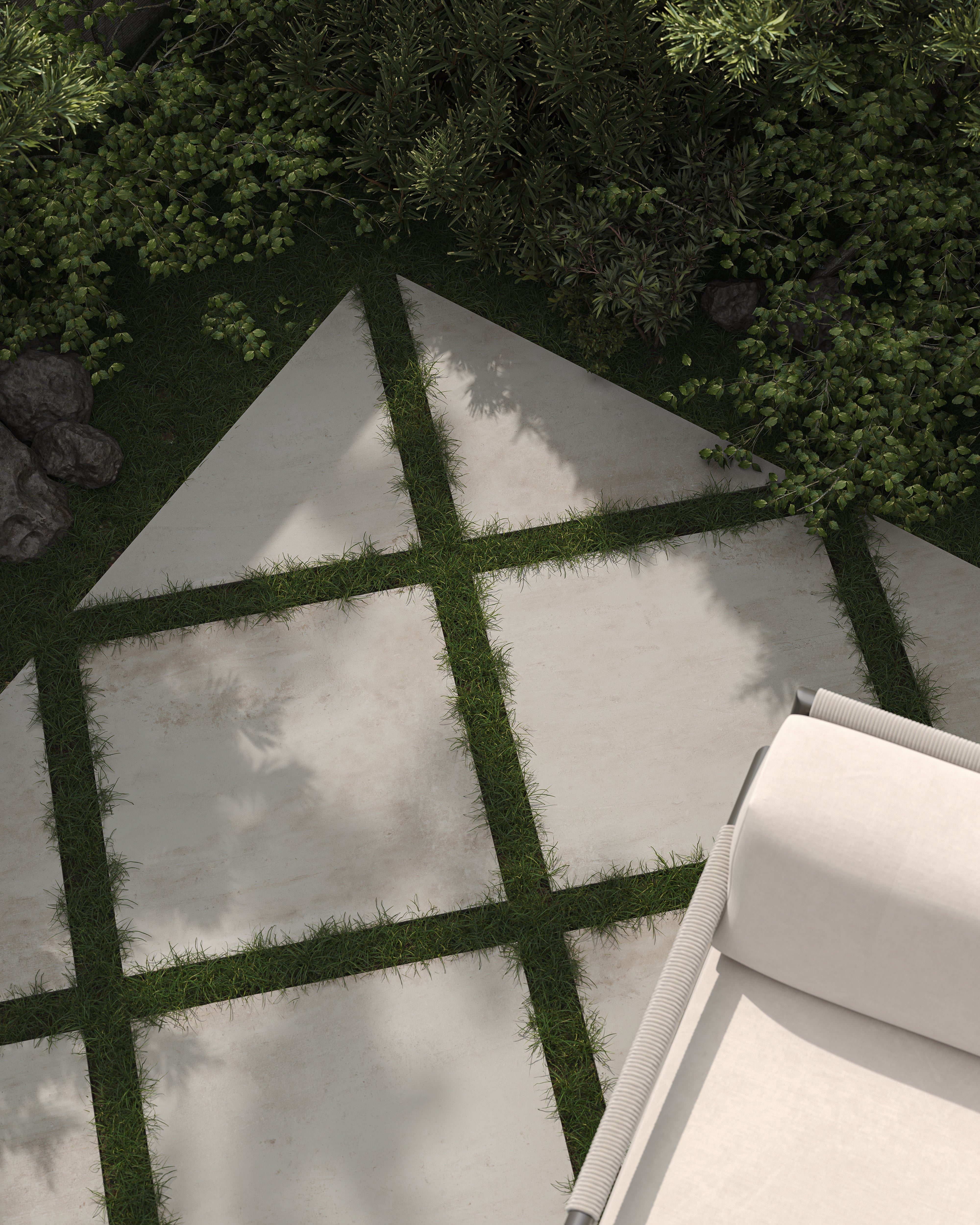 Ramsey 24x24 Grip Porcelain 2cm Paver Tile in Chalk