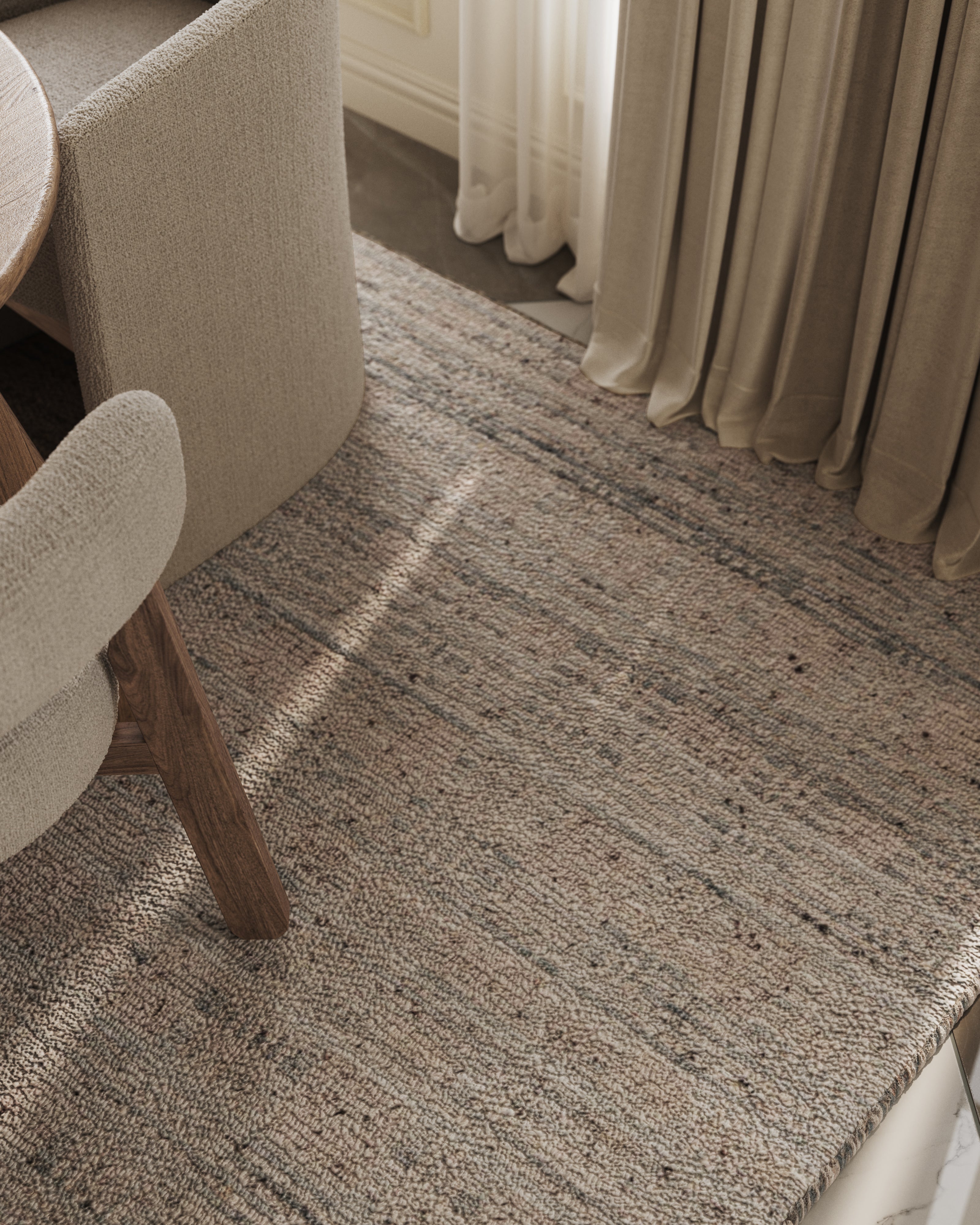 Davies Rug in Ocean / Natural