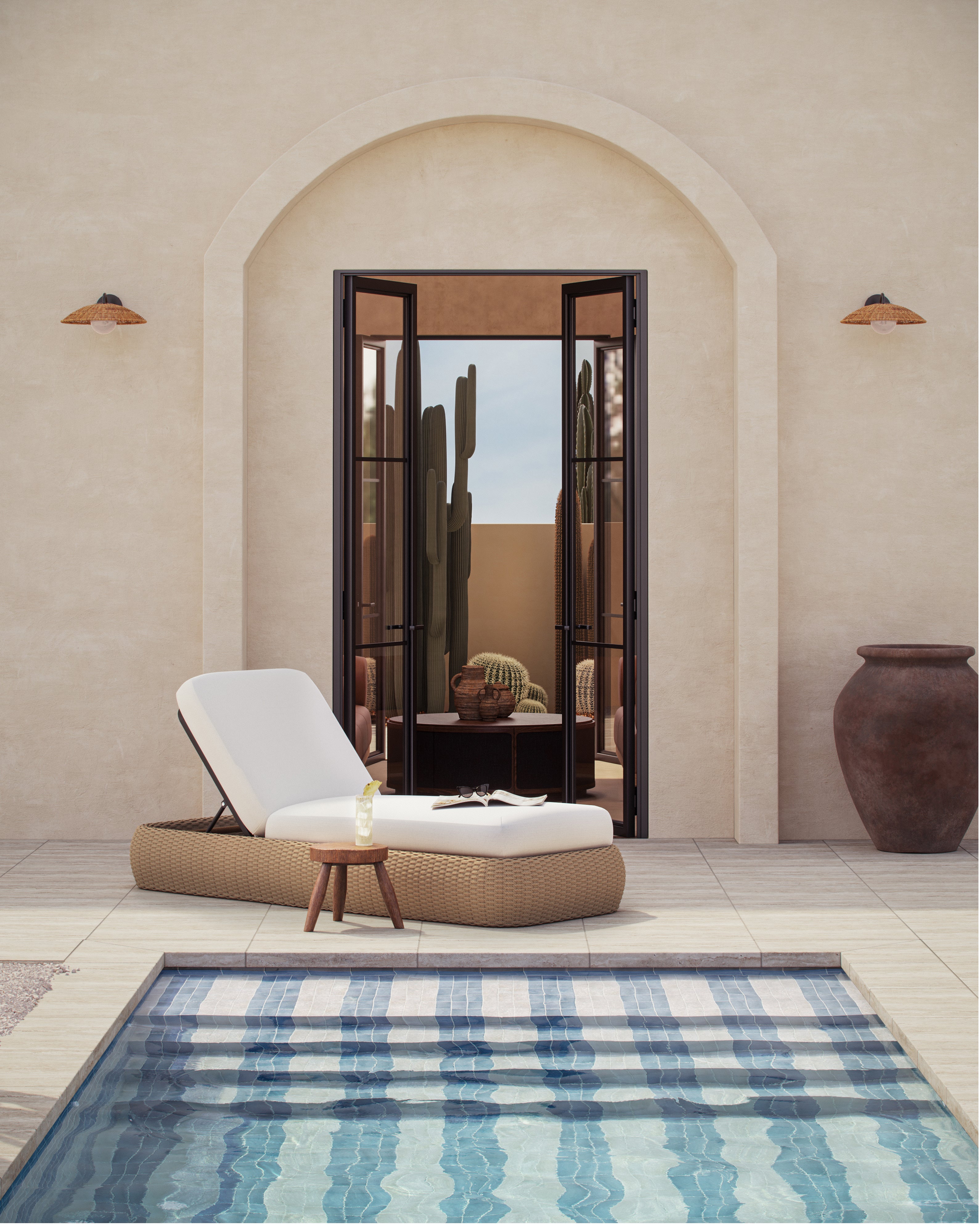 Solena Outdoor Lounger in White