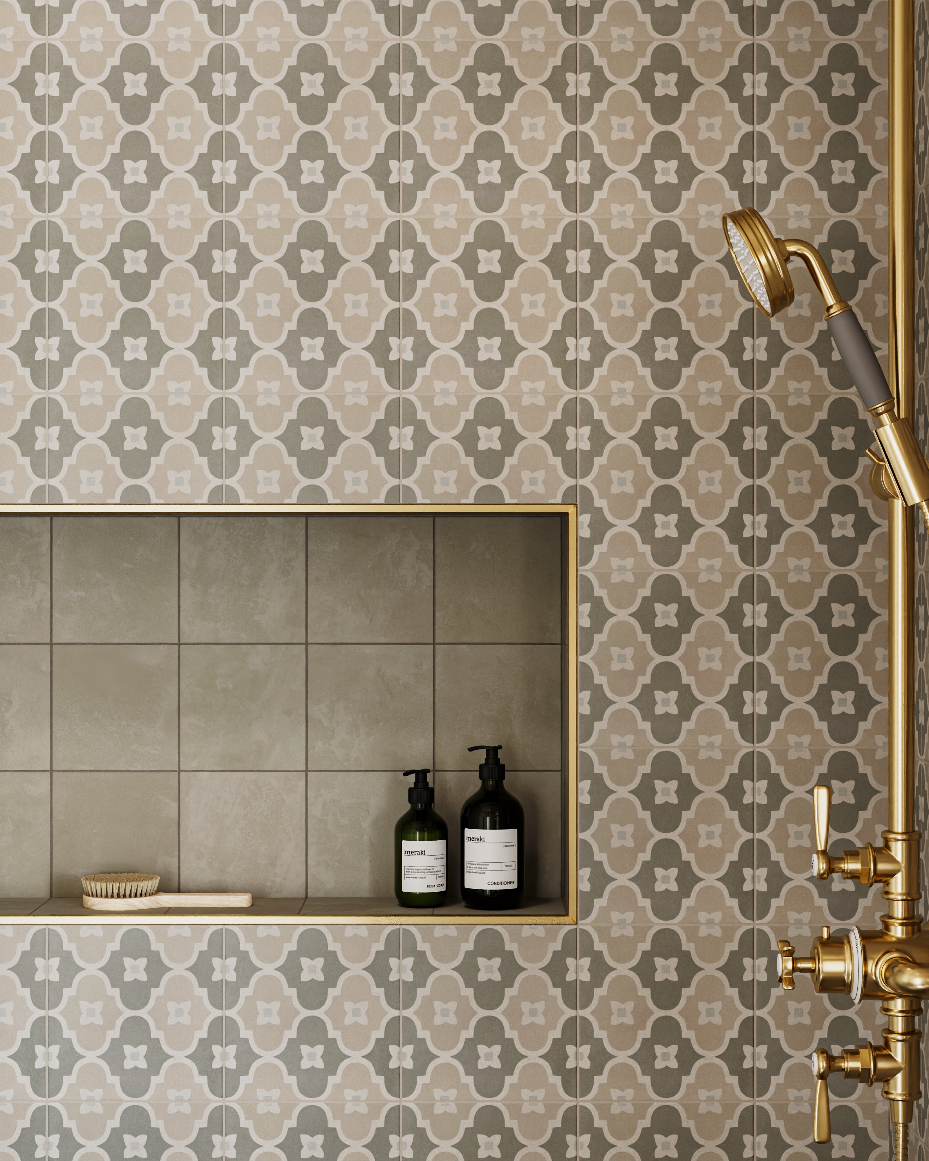 Brielle 8x8 Matte Porcelain Tile in Arabesque