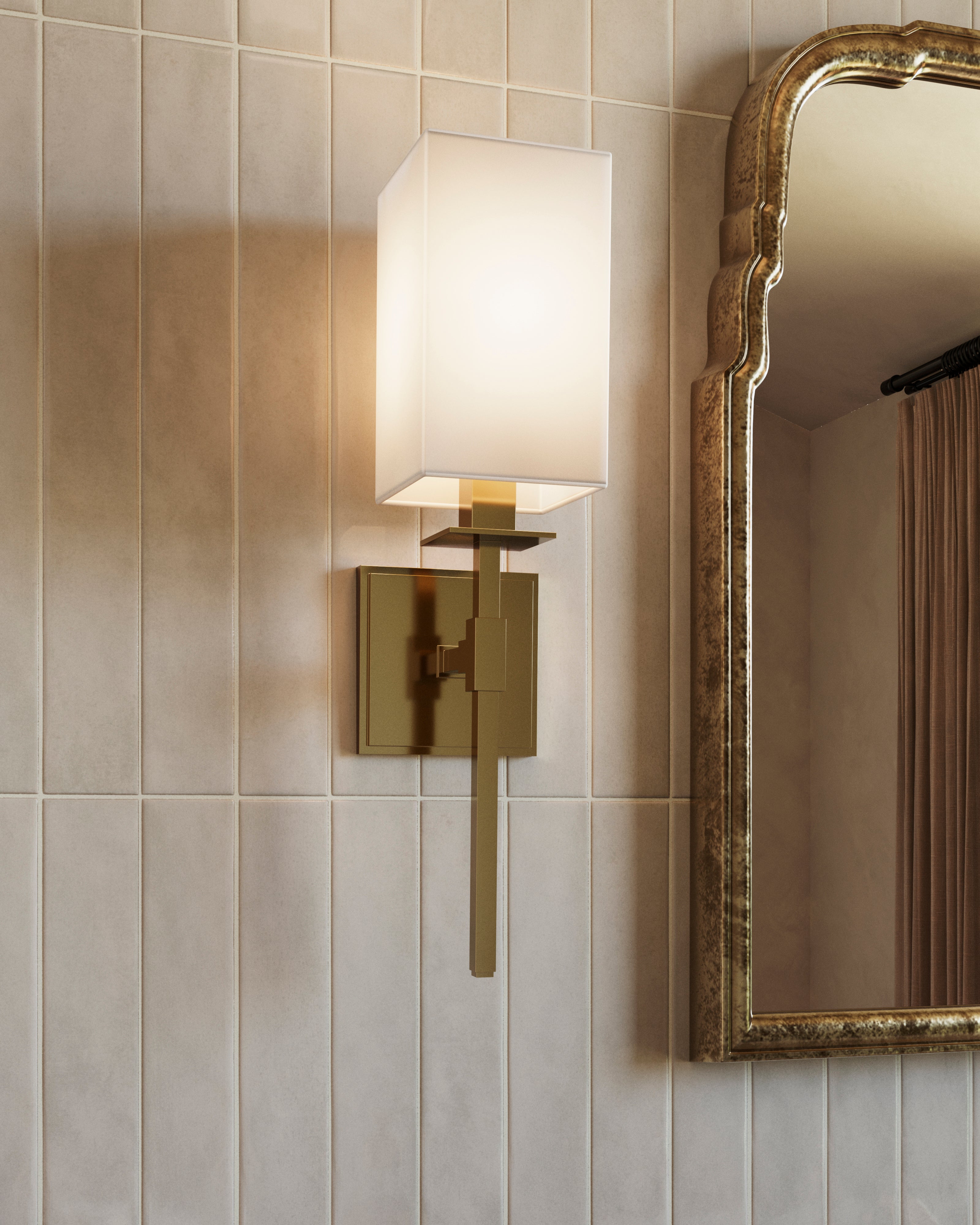 Lockhart Wall Sconce in Aged Brass