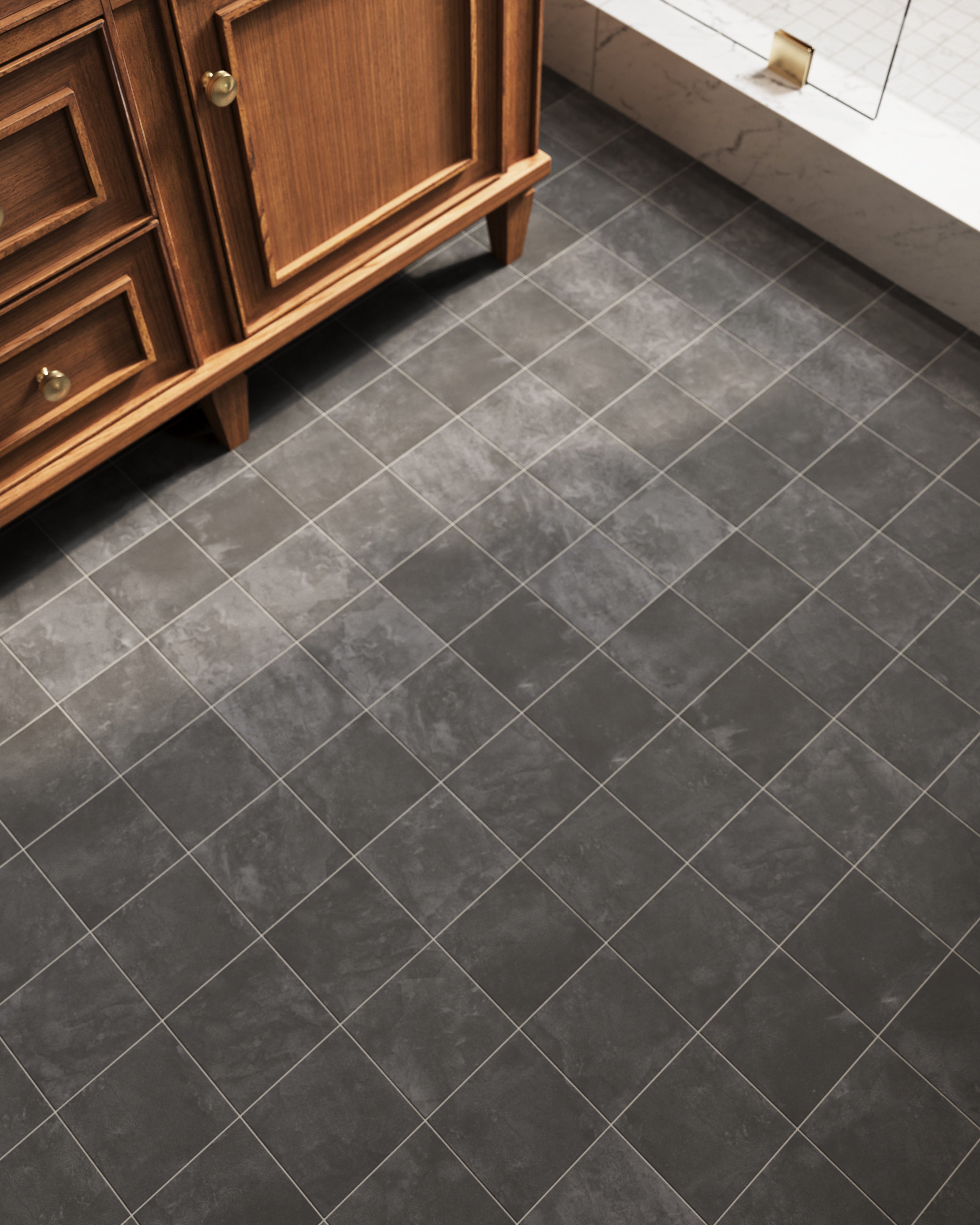 Isabel 6x6 Matte Porcelain Tile in Charcoal