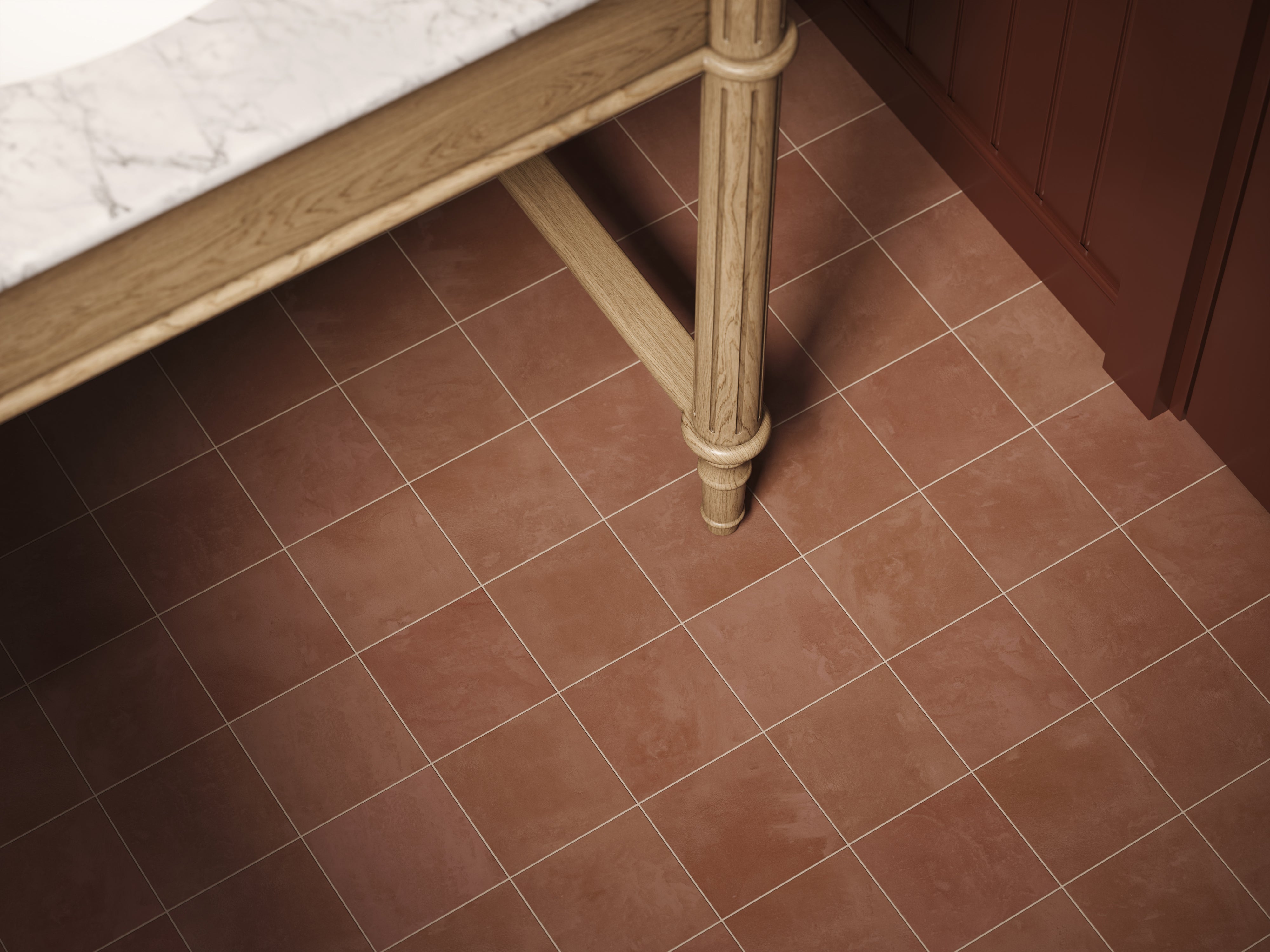 Isabel 6x6 Matte Porcelain Tile in Rust
