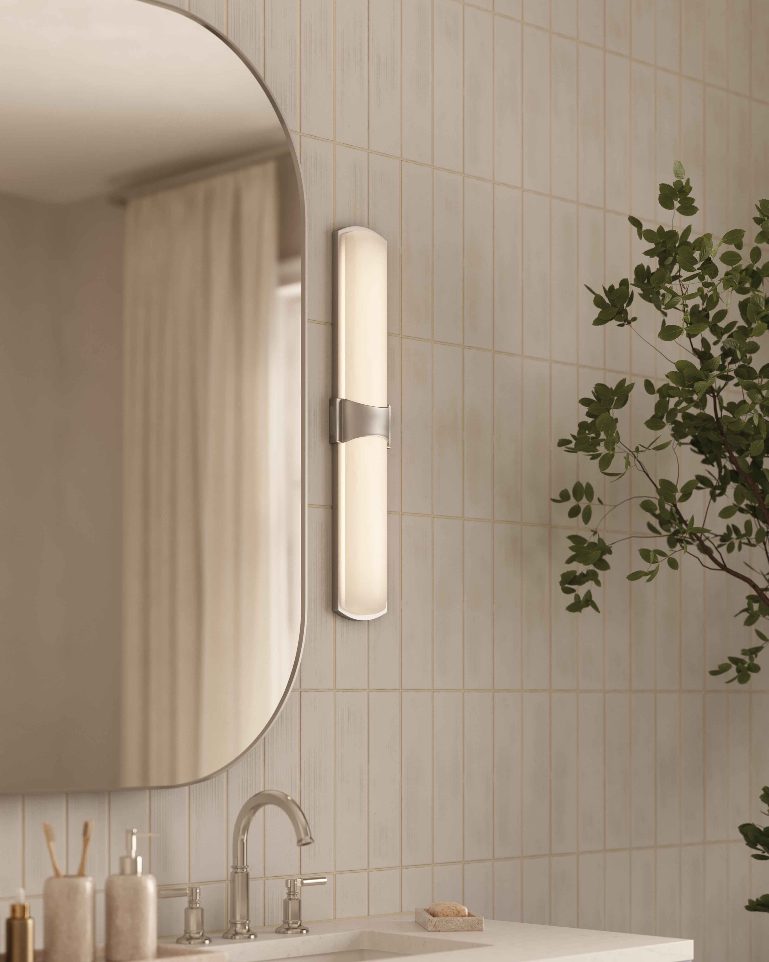 Esme 26" Wall Sconce in Polished Nickel