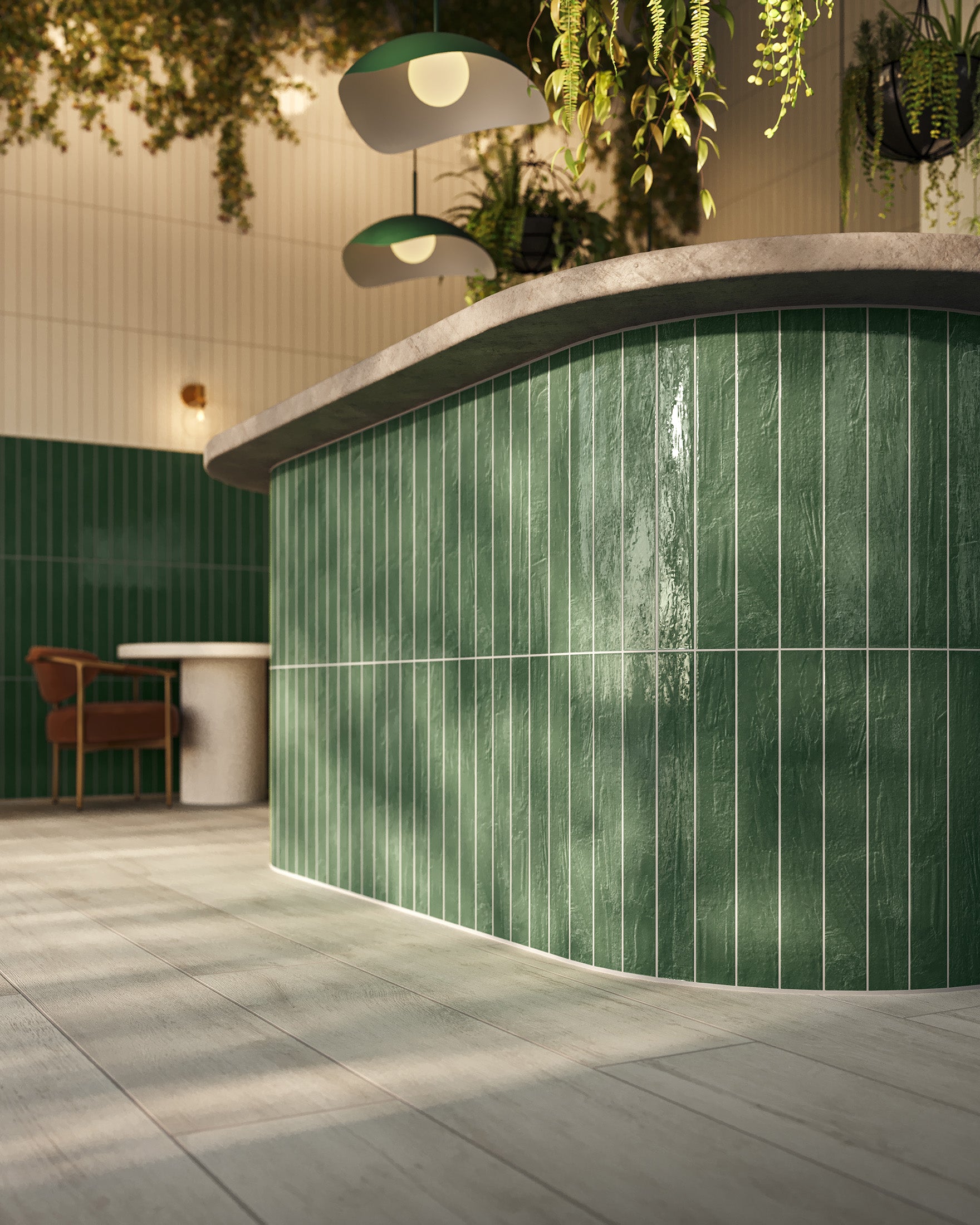 Piper 3x24 Glossy Porcelain Tile in Pine