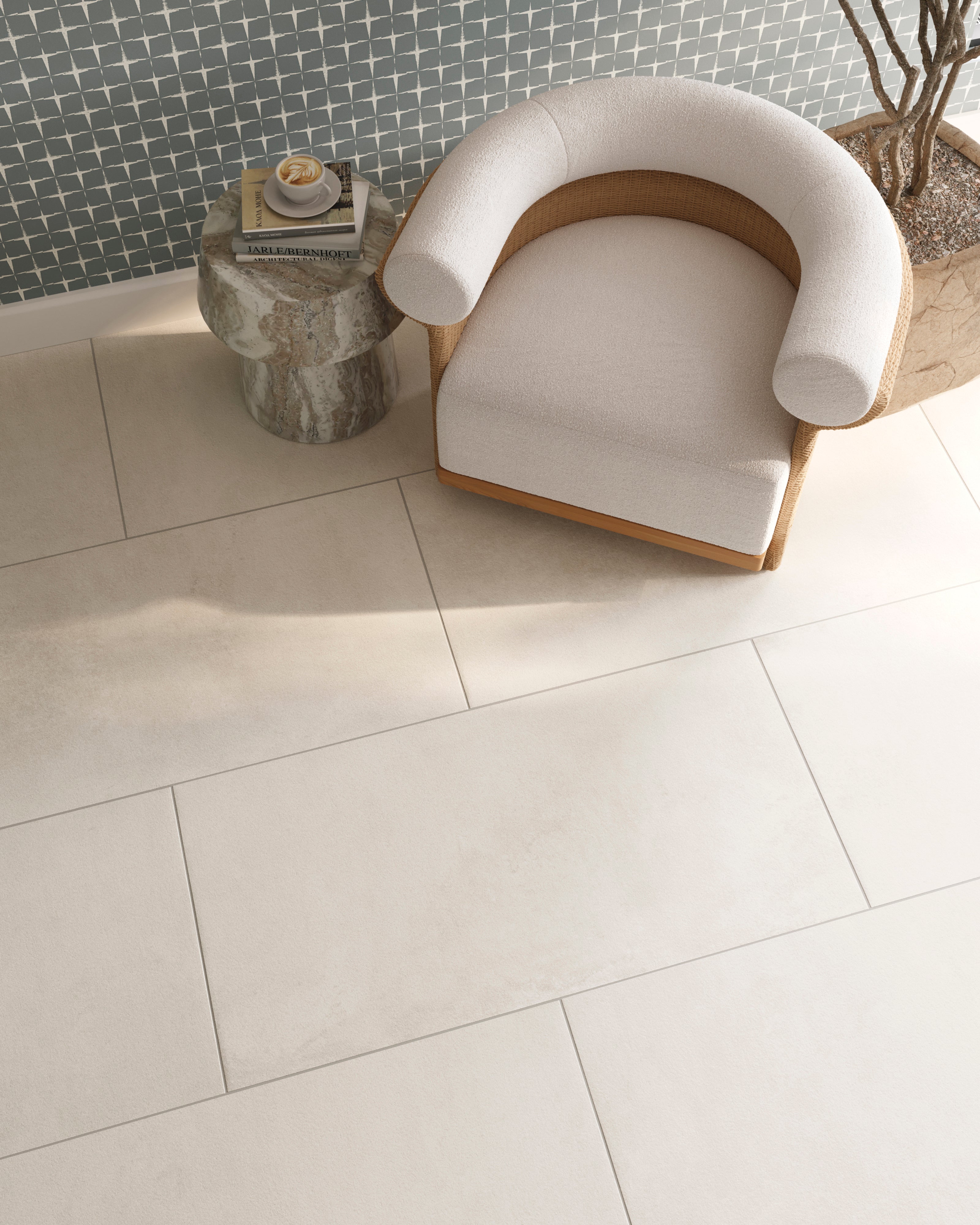 Vesper 24x48 Matte Porcelain Tile in Beige