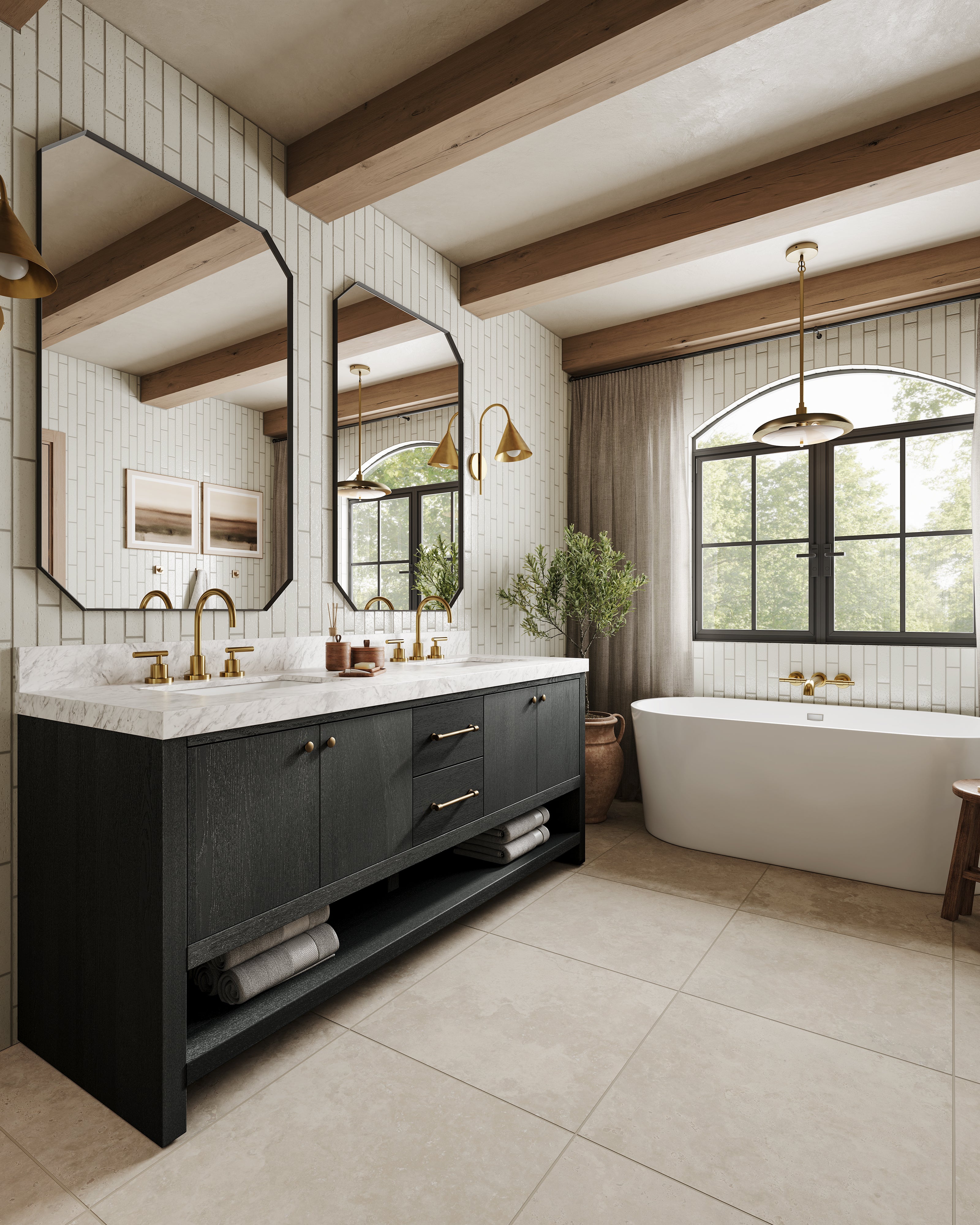 Leona 24x24 Matte Porcelain Tile in Marfil