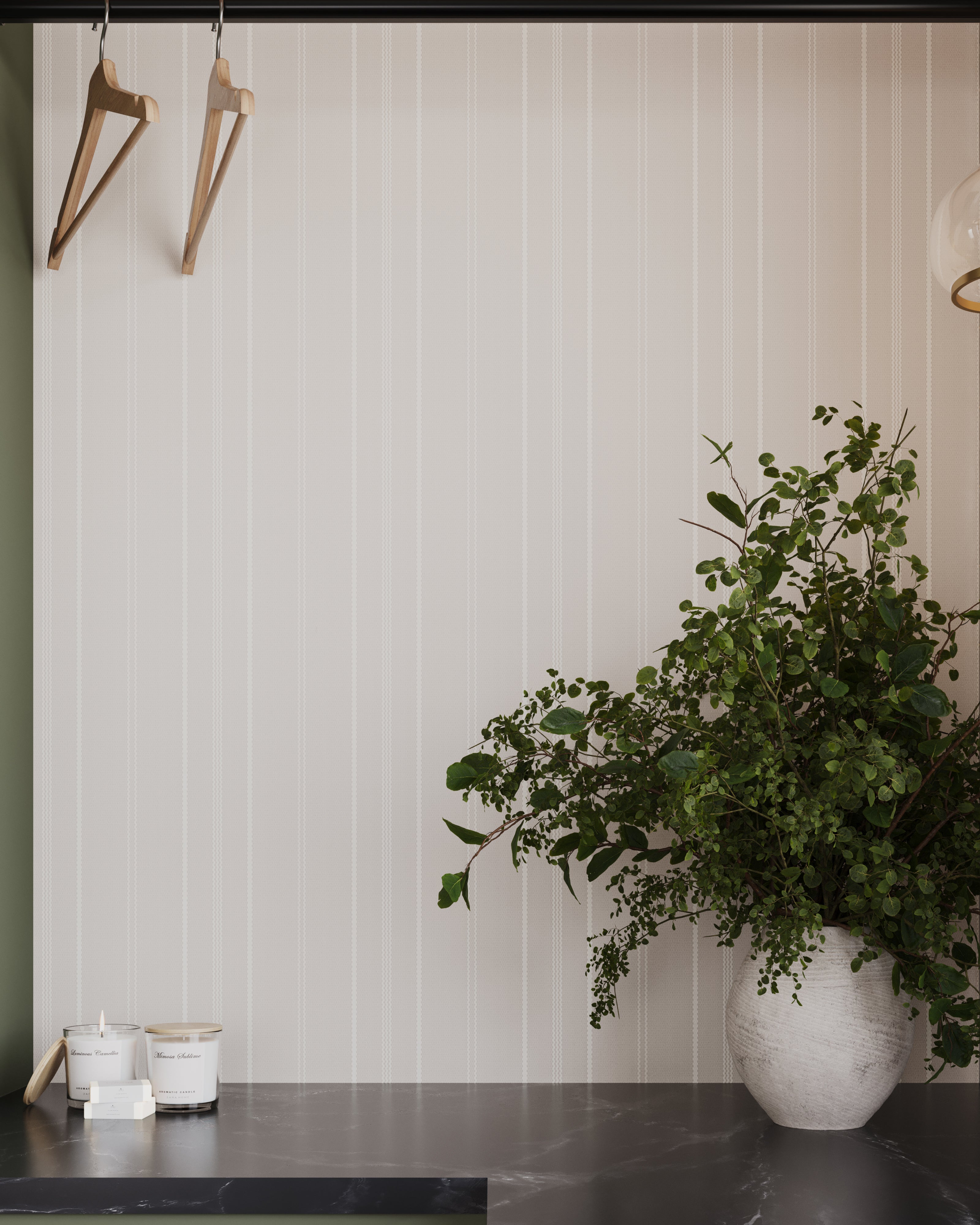 Windsor Wallpaper in Grey I, 52" x 132"