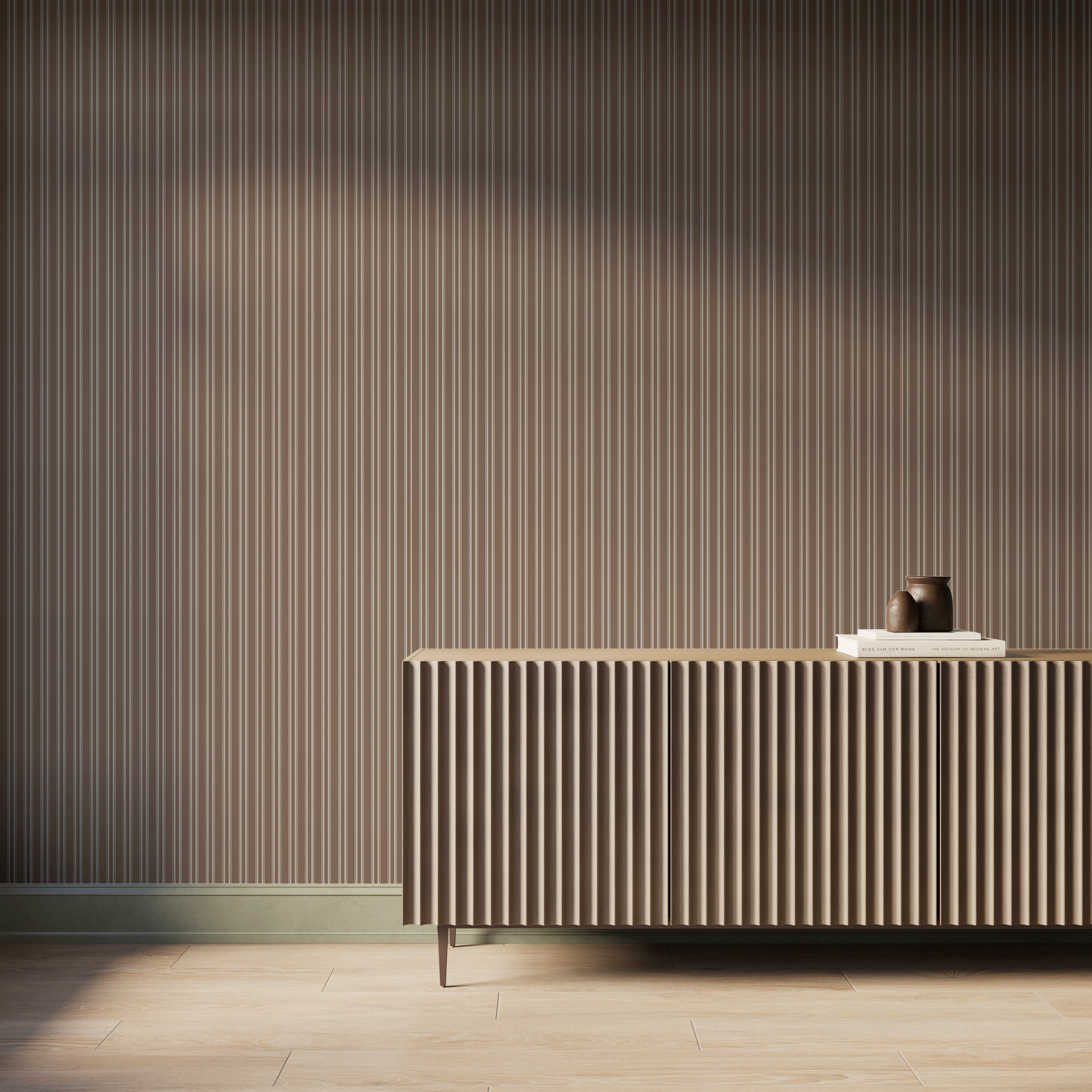 Suffolk Wallpaper in Taupe I, 52" x 132"