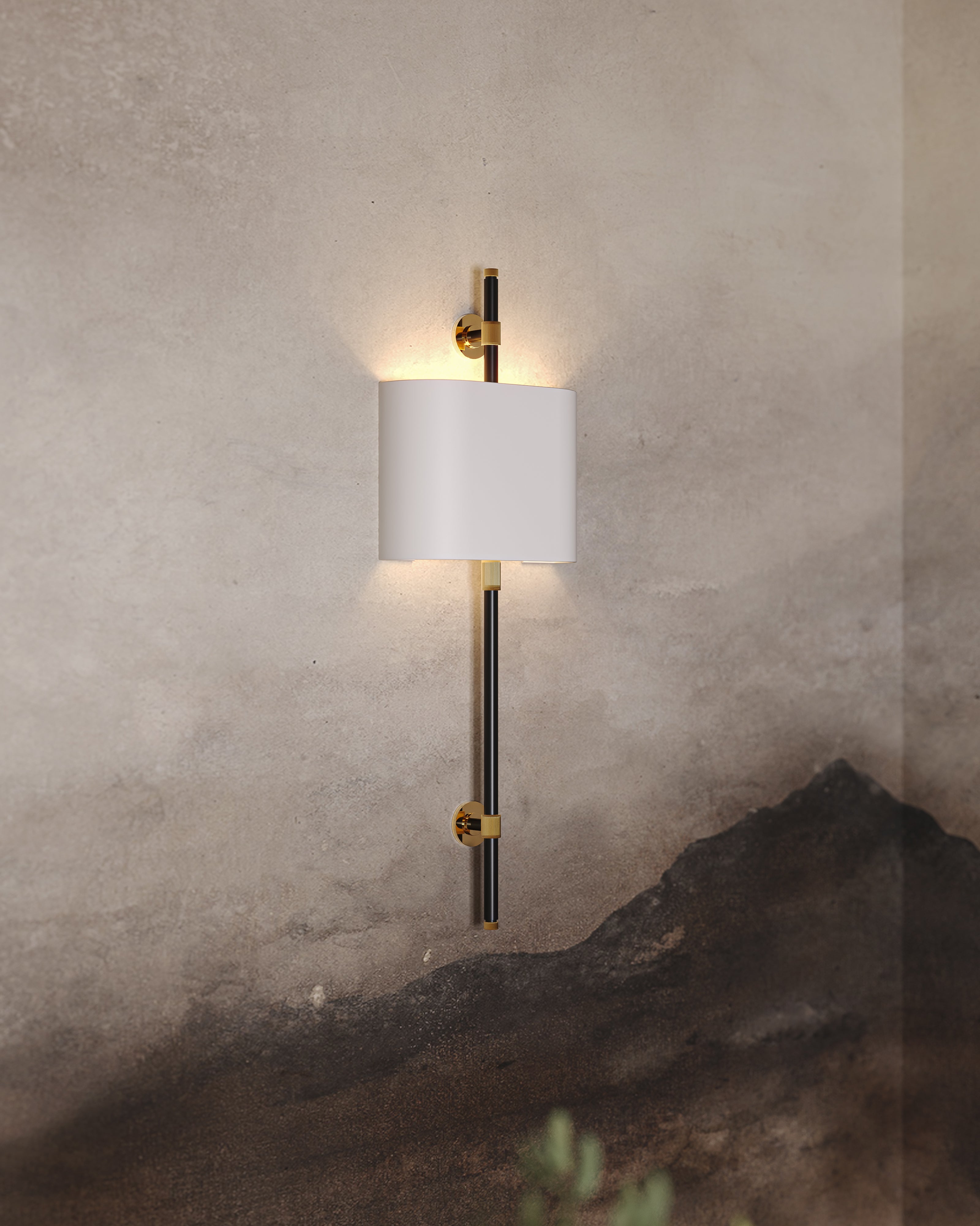 Gibson 2-Light Shaded Wall Sconce in Aged Old Bronze