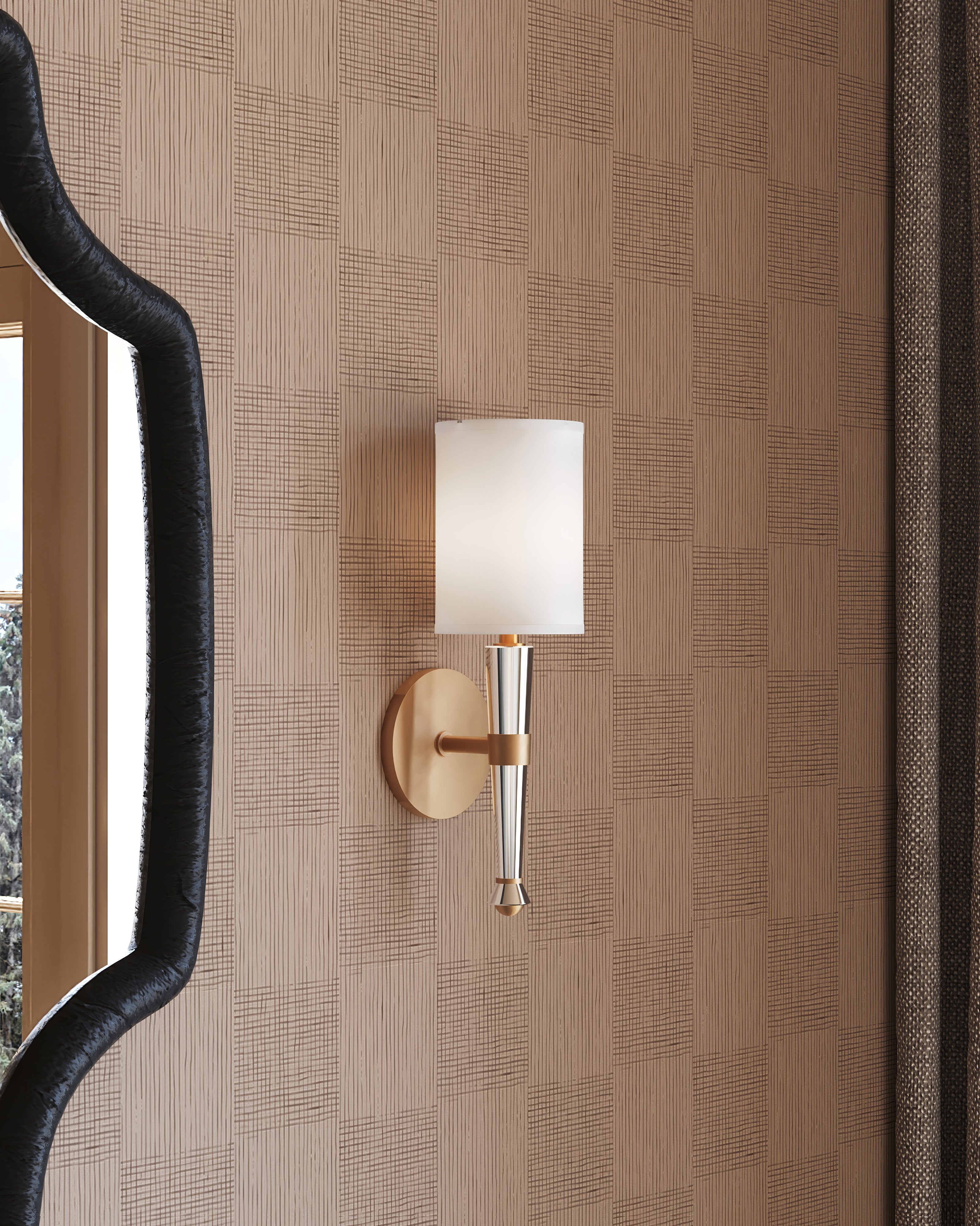 Rowland Wall Sconce in Aged Brass