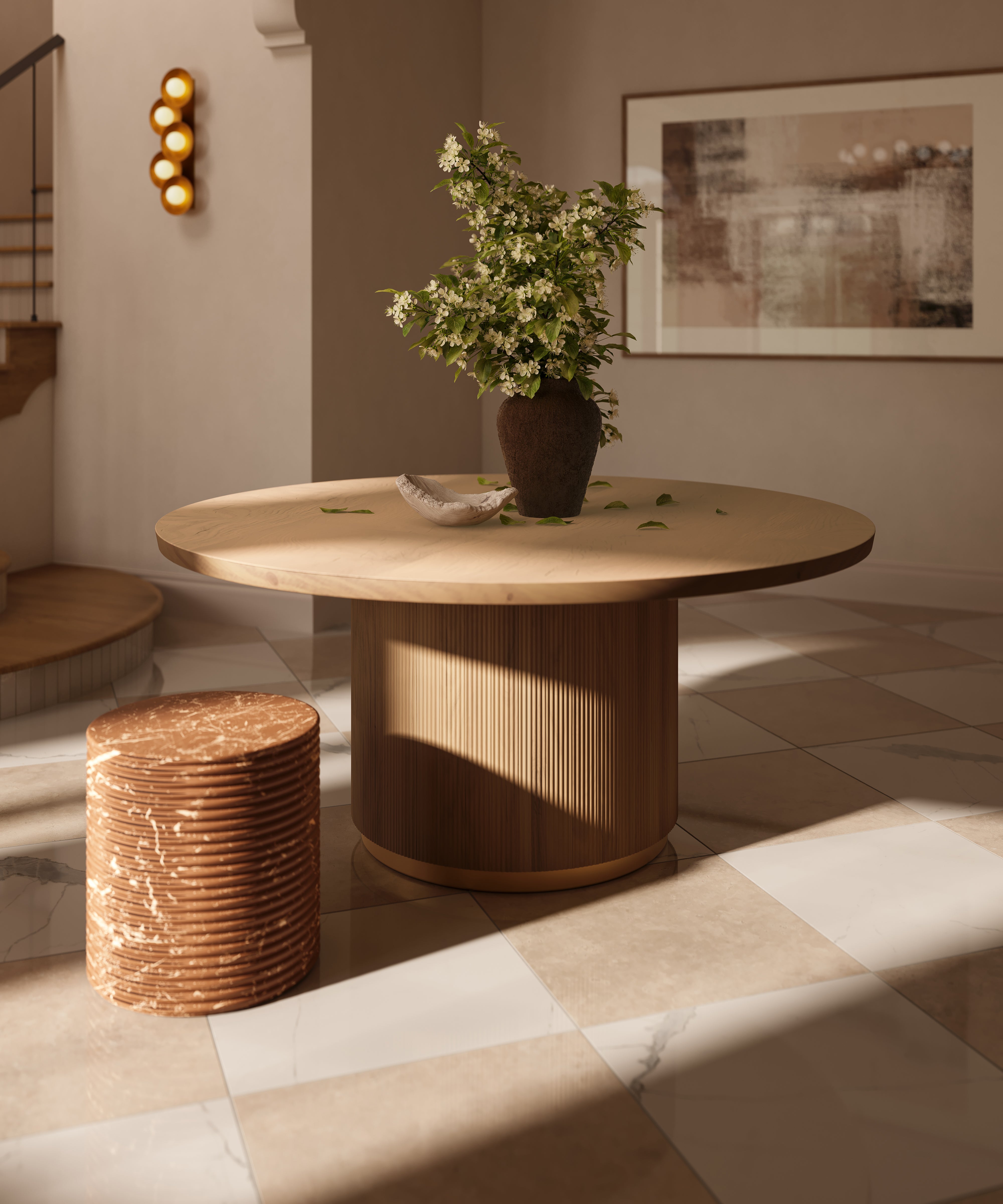 Carla 68" Dining Table in Rustic Oak