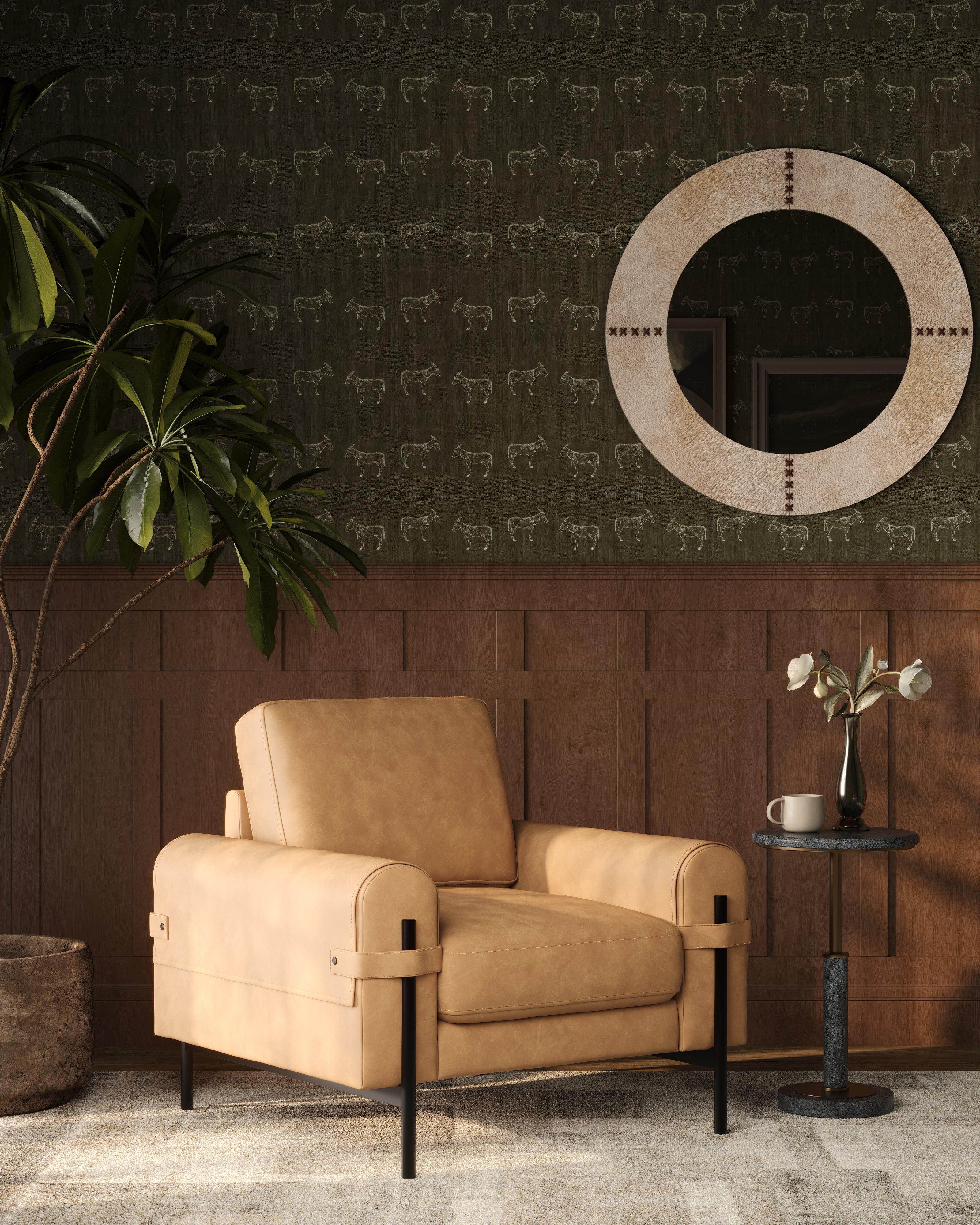Halden Armchair in Brown