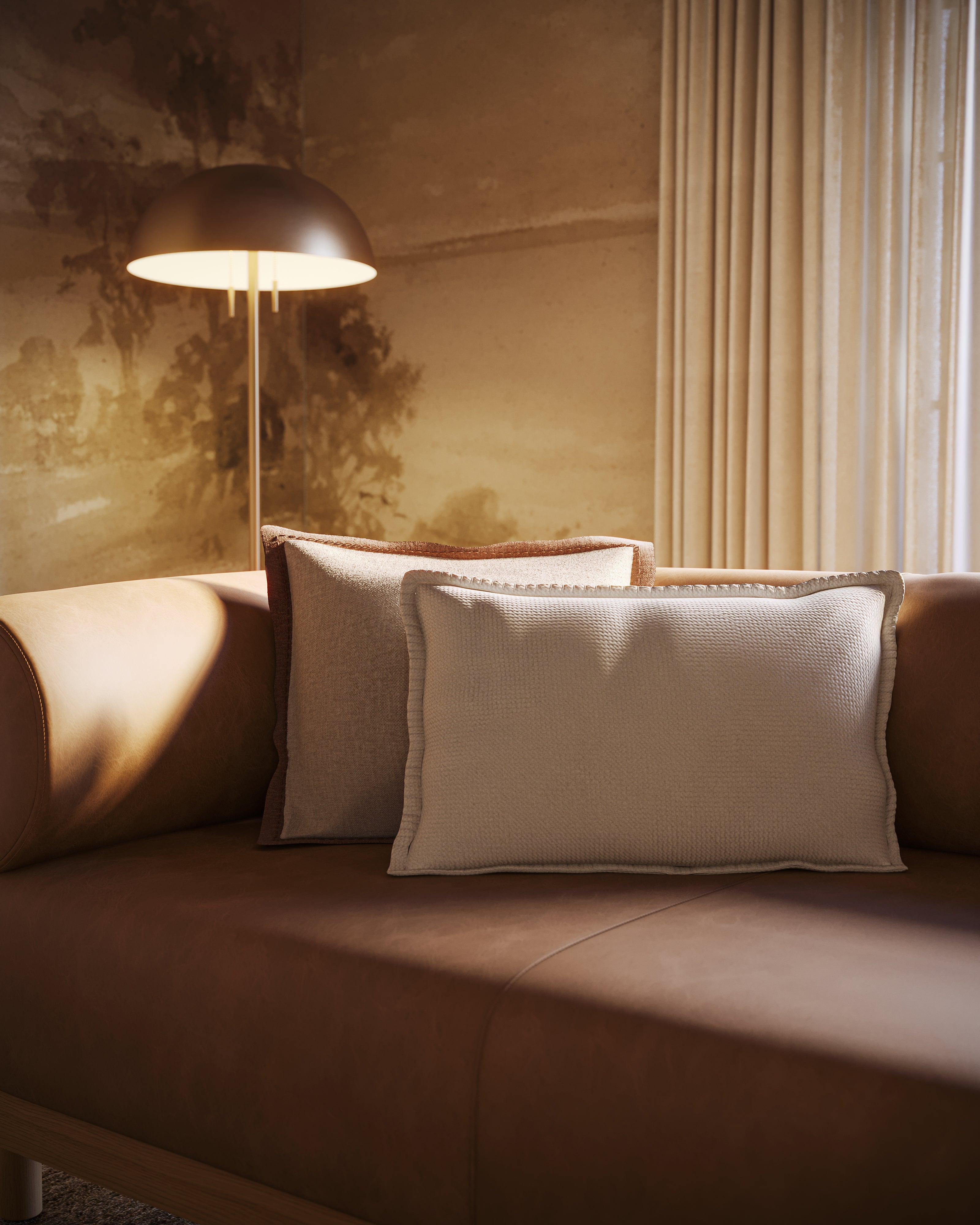 Merelle 13" x 21" Down Pillow in Ivory