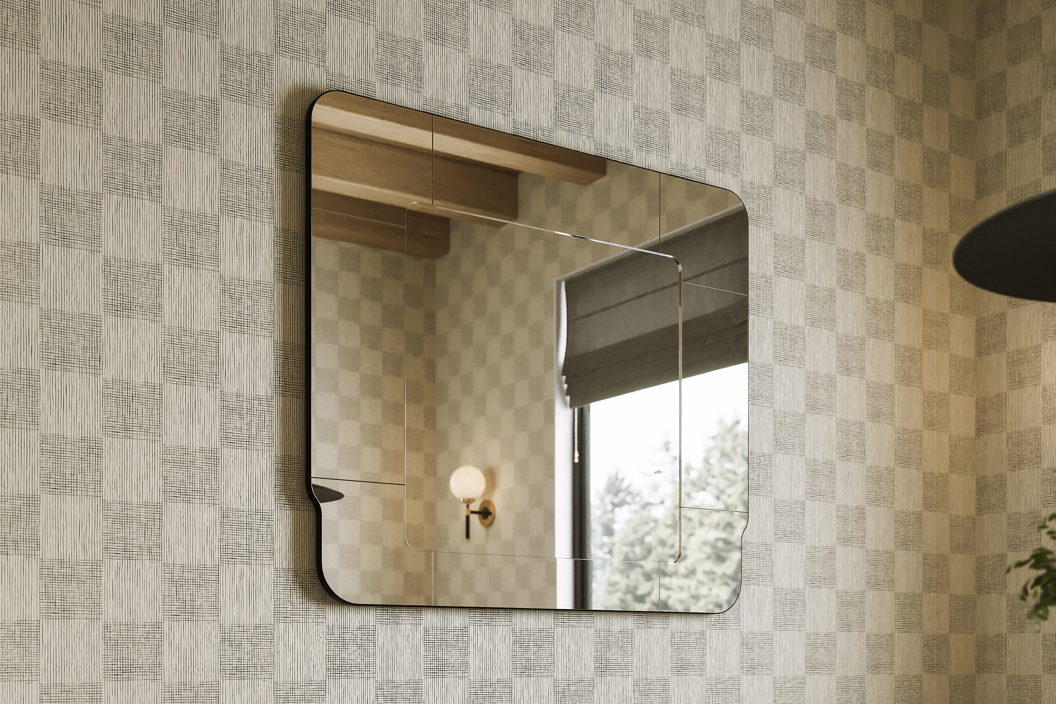 Nerisse Mirror in Iron, Large