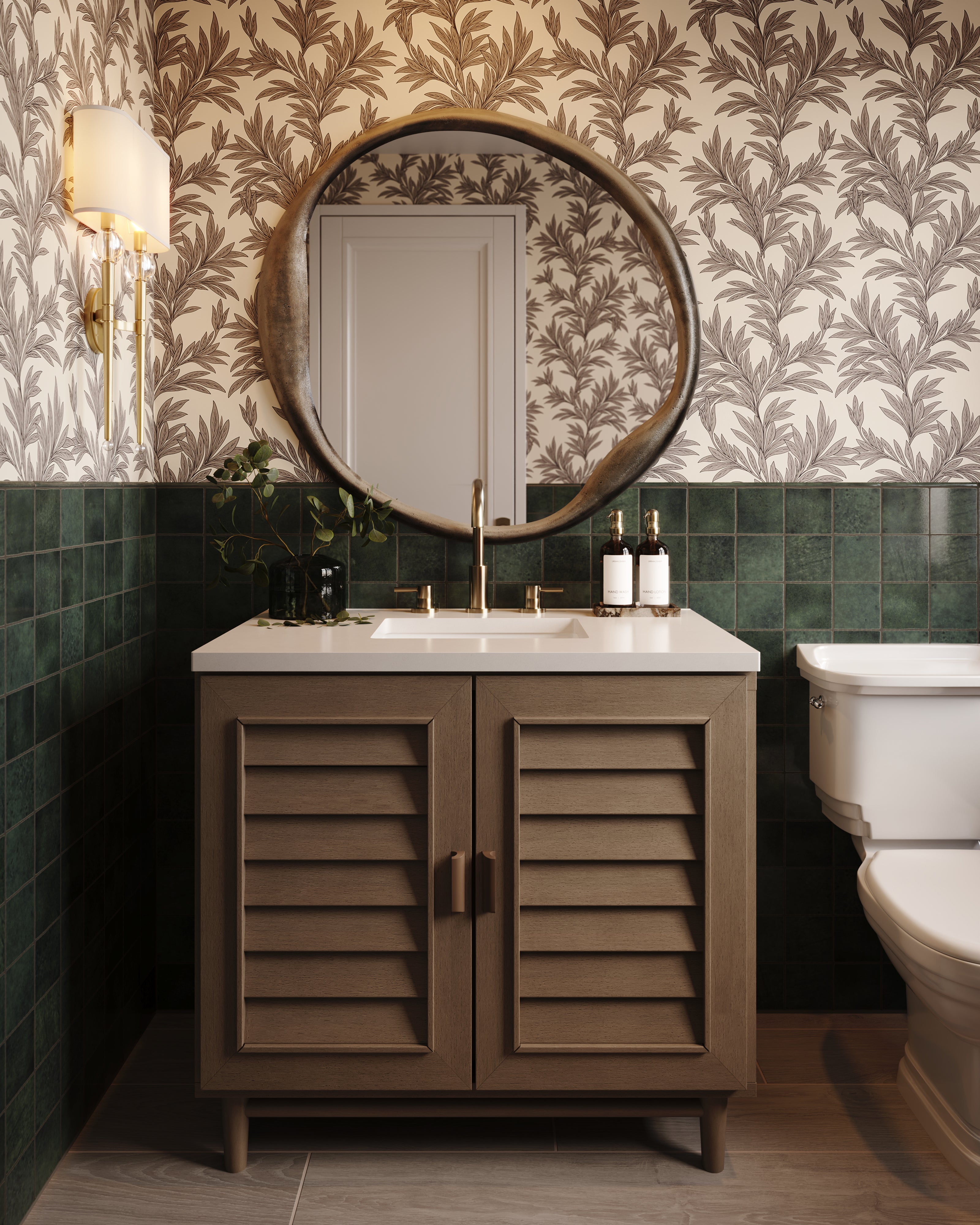 Trisha 36" Single Vanity in Whitewashed Walnut with 3 cm White Zeus Quartz Top